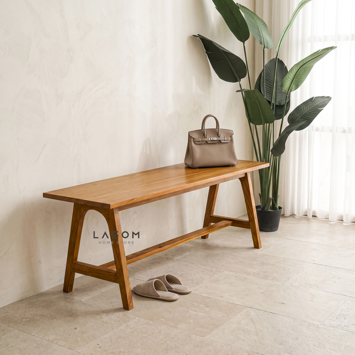 Minimalist Teak Bench