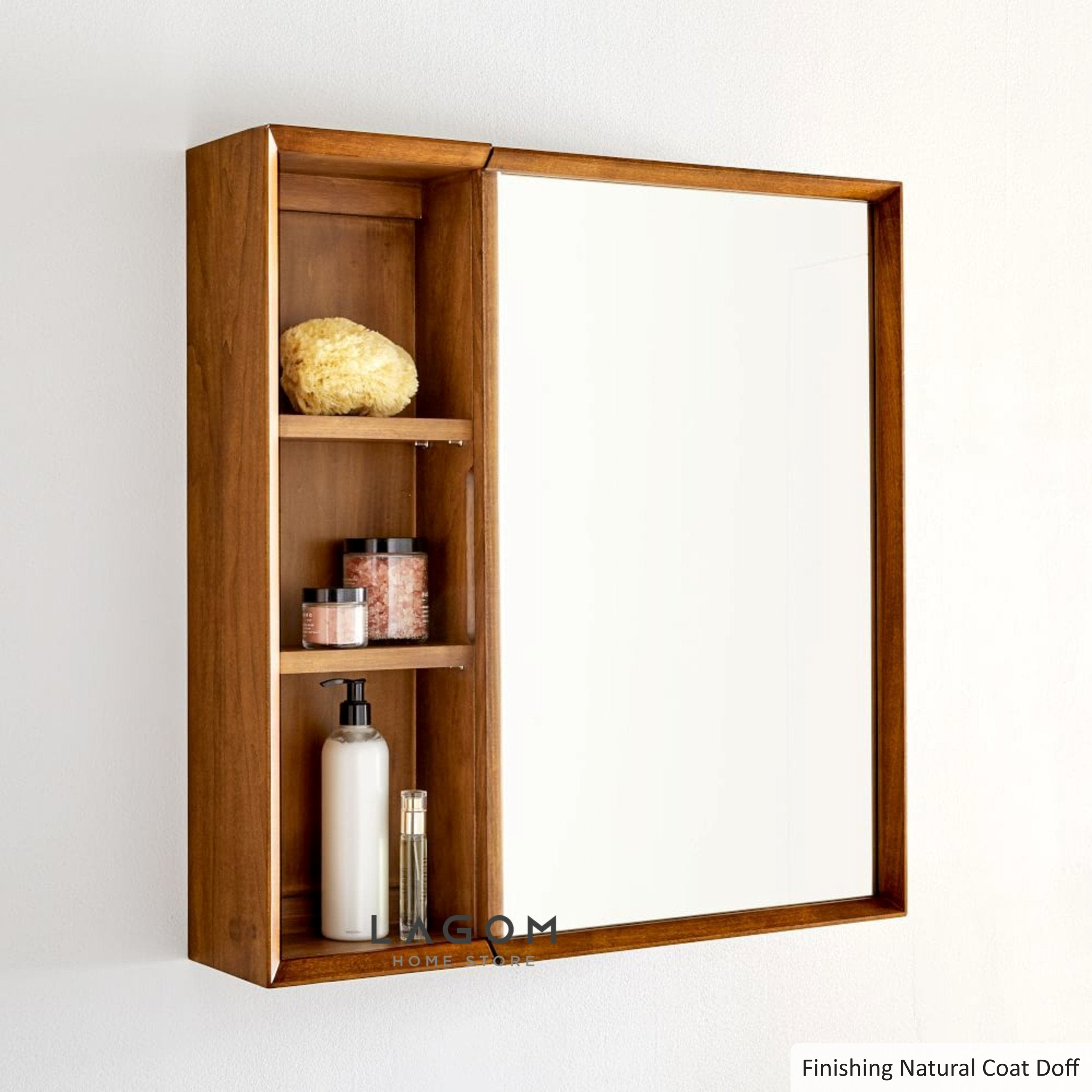 Teak Wall Mirror Cabinet