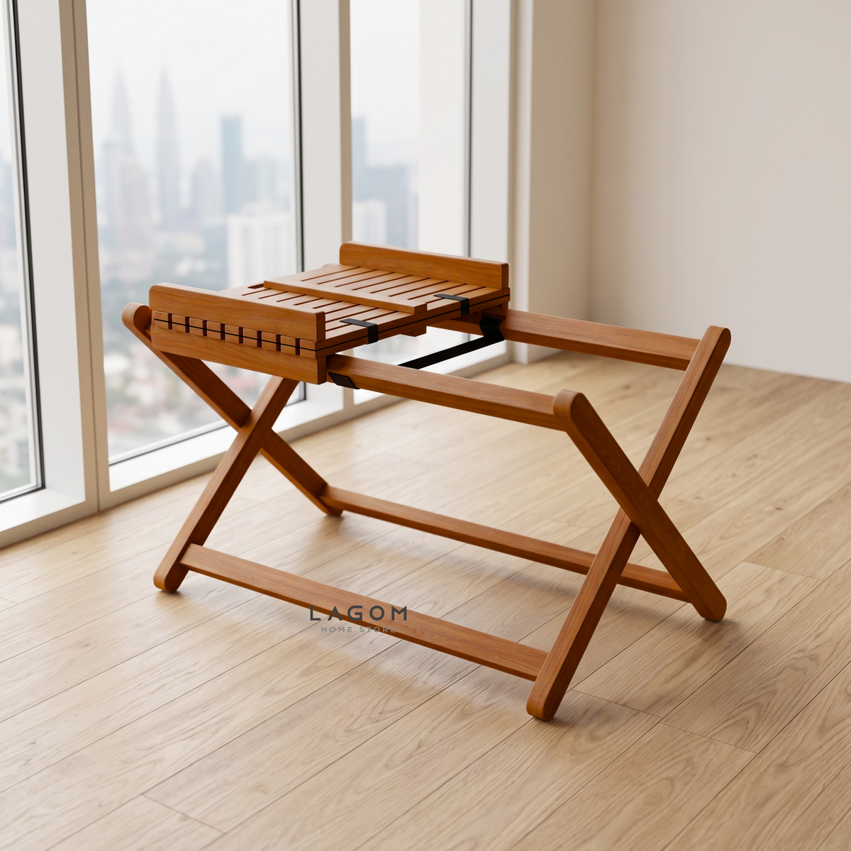 Reclaimed Teak Folding Table and Chair Set (Indoor & Outdoor)