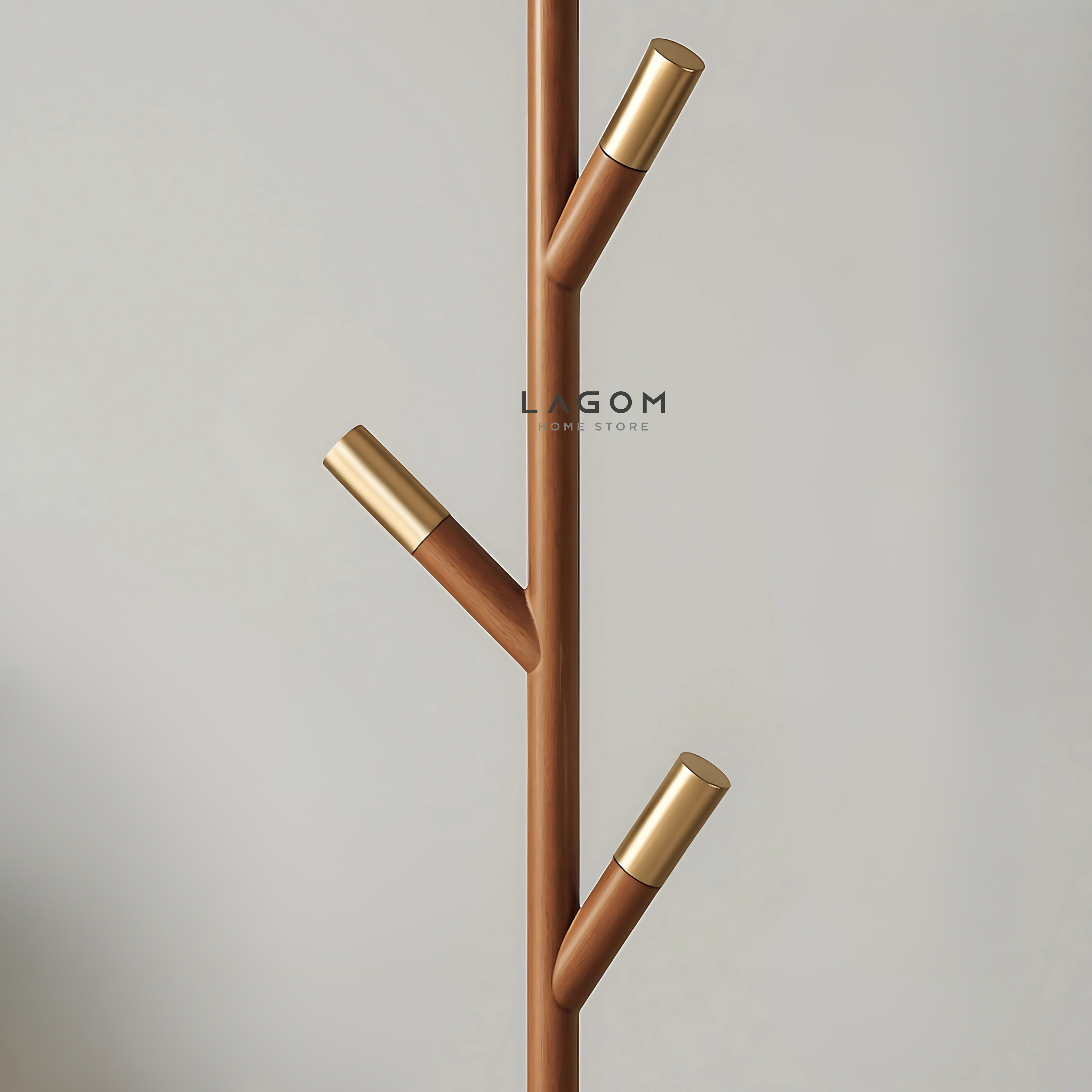 Minimalist Teak Coat Rack – Branch Design