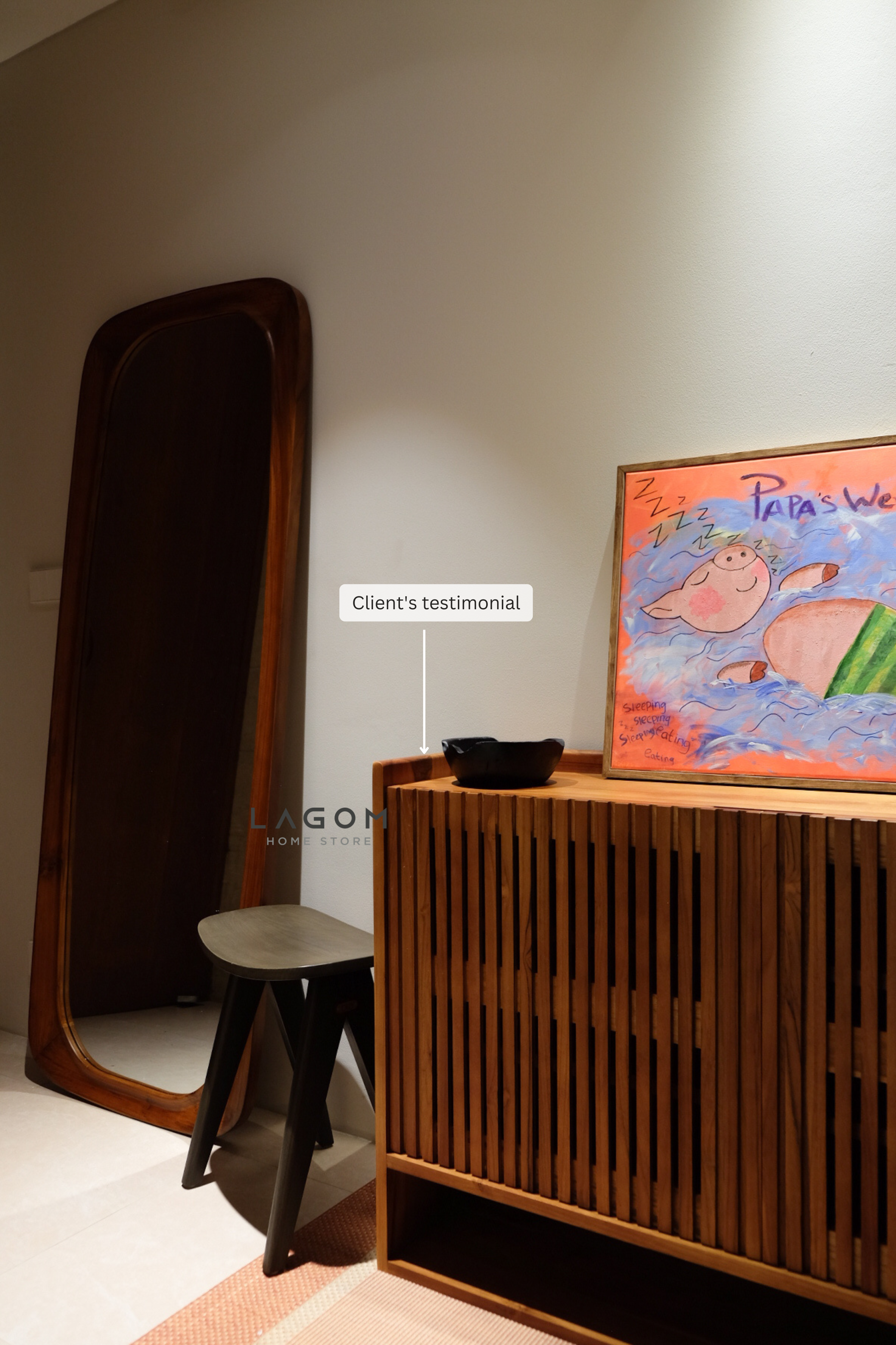 Custom-Made | Medium Size Teak Shoe Cabinet