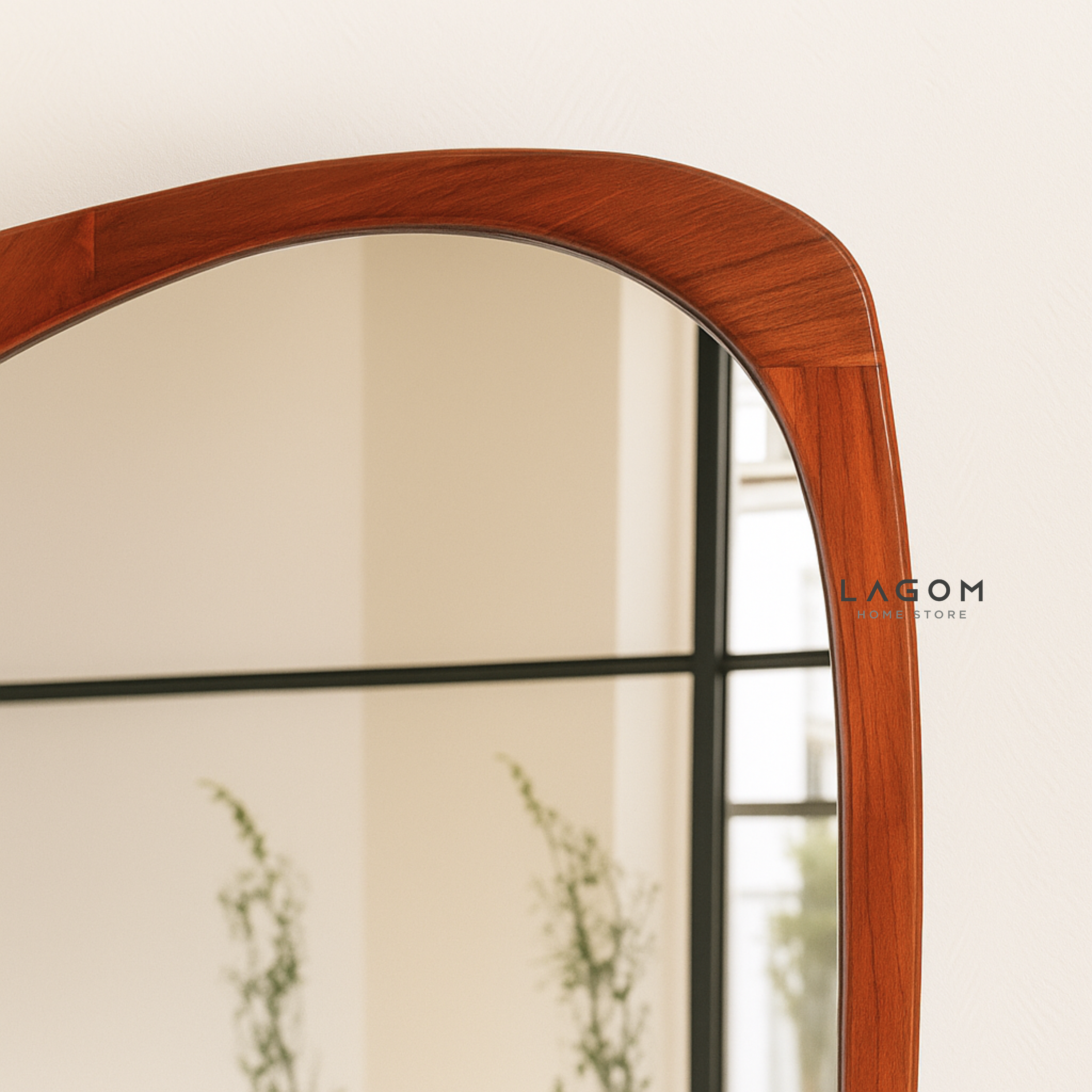 167 cm Full-Body Teak Wall Mirror