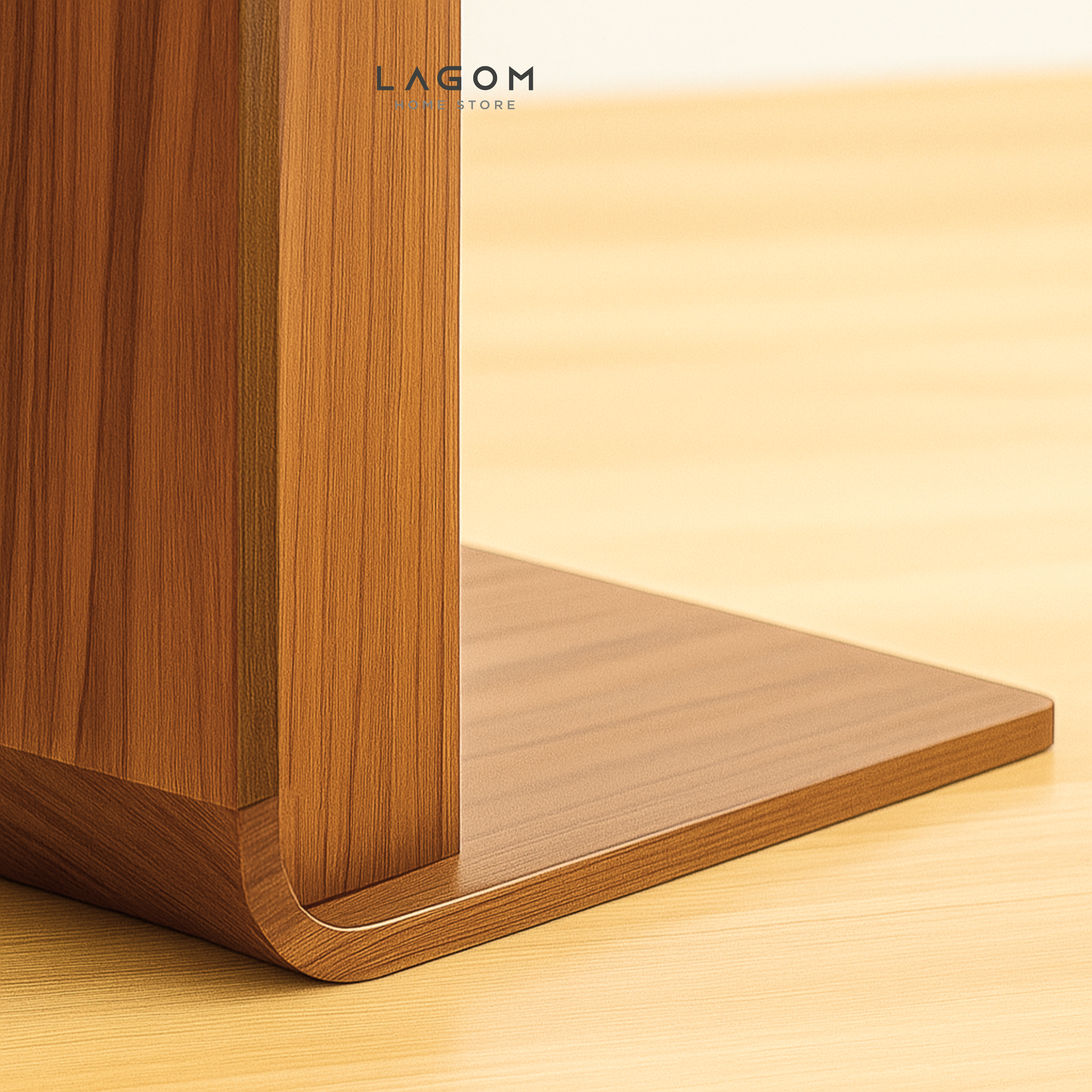 Minimalist Teak Side Table with Open Storage