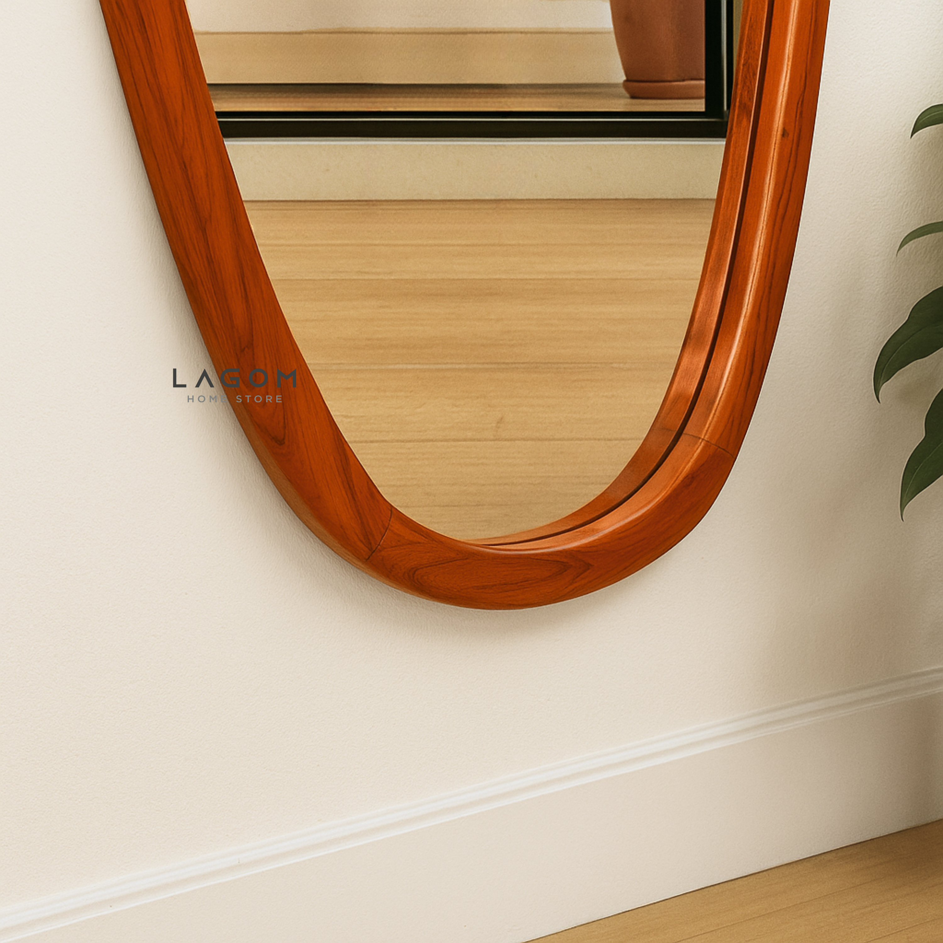 167 cm Full-Body Teak Wall Mirror