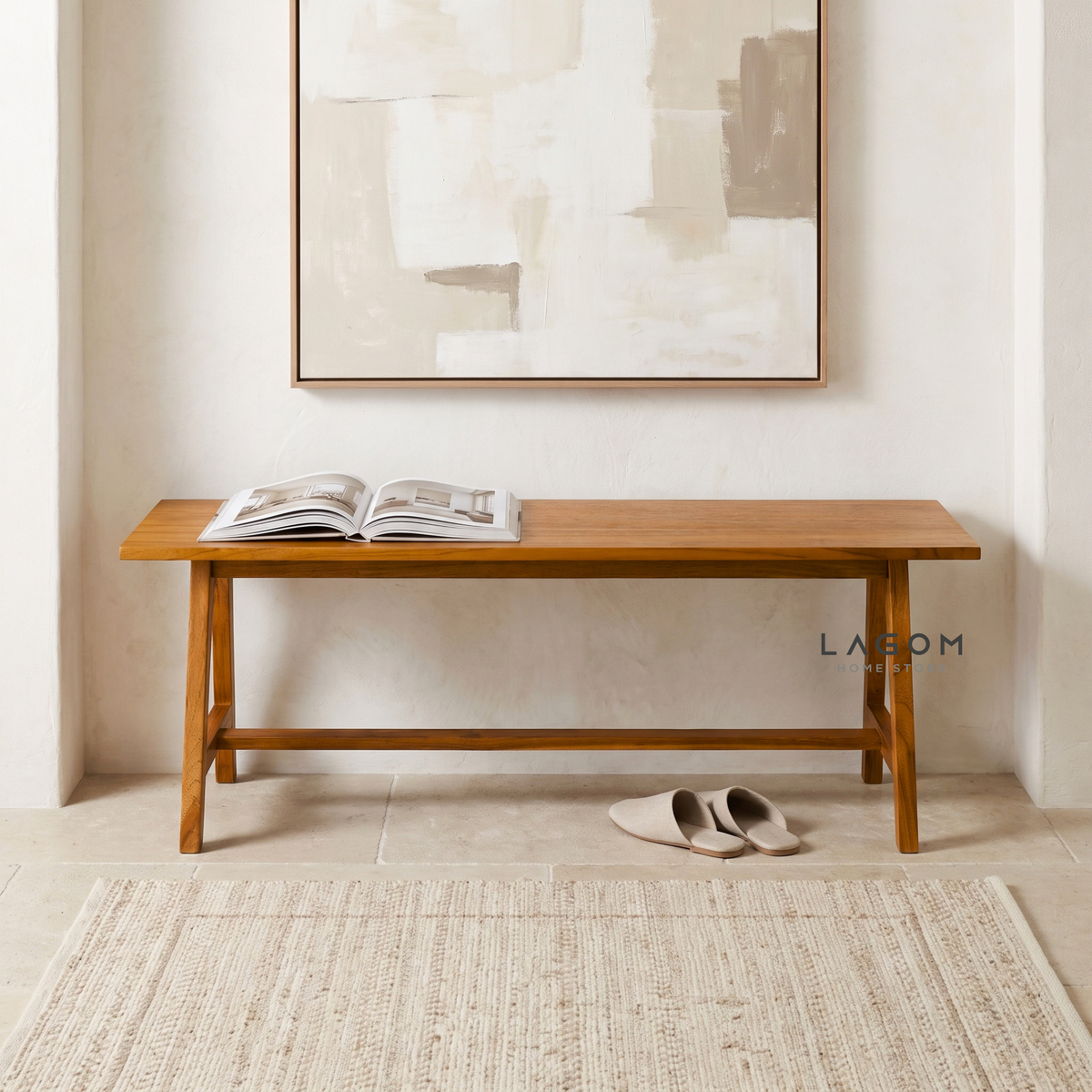 Minimalist Teak Bench