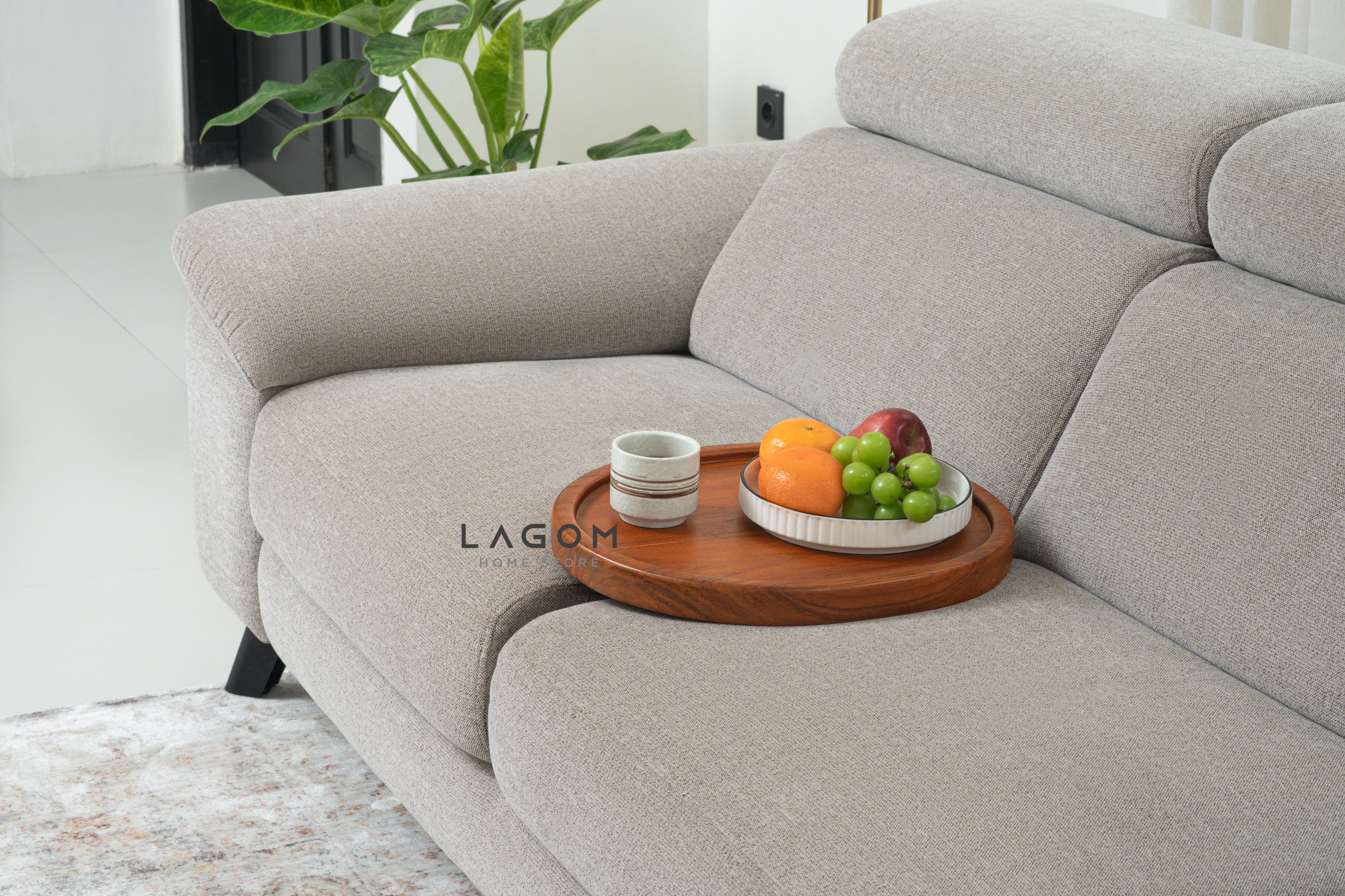 Solid Teak Sofa Tray Table