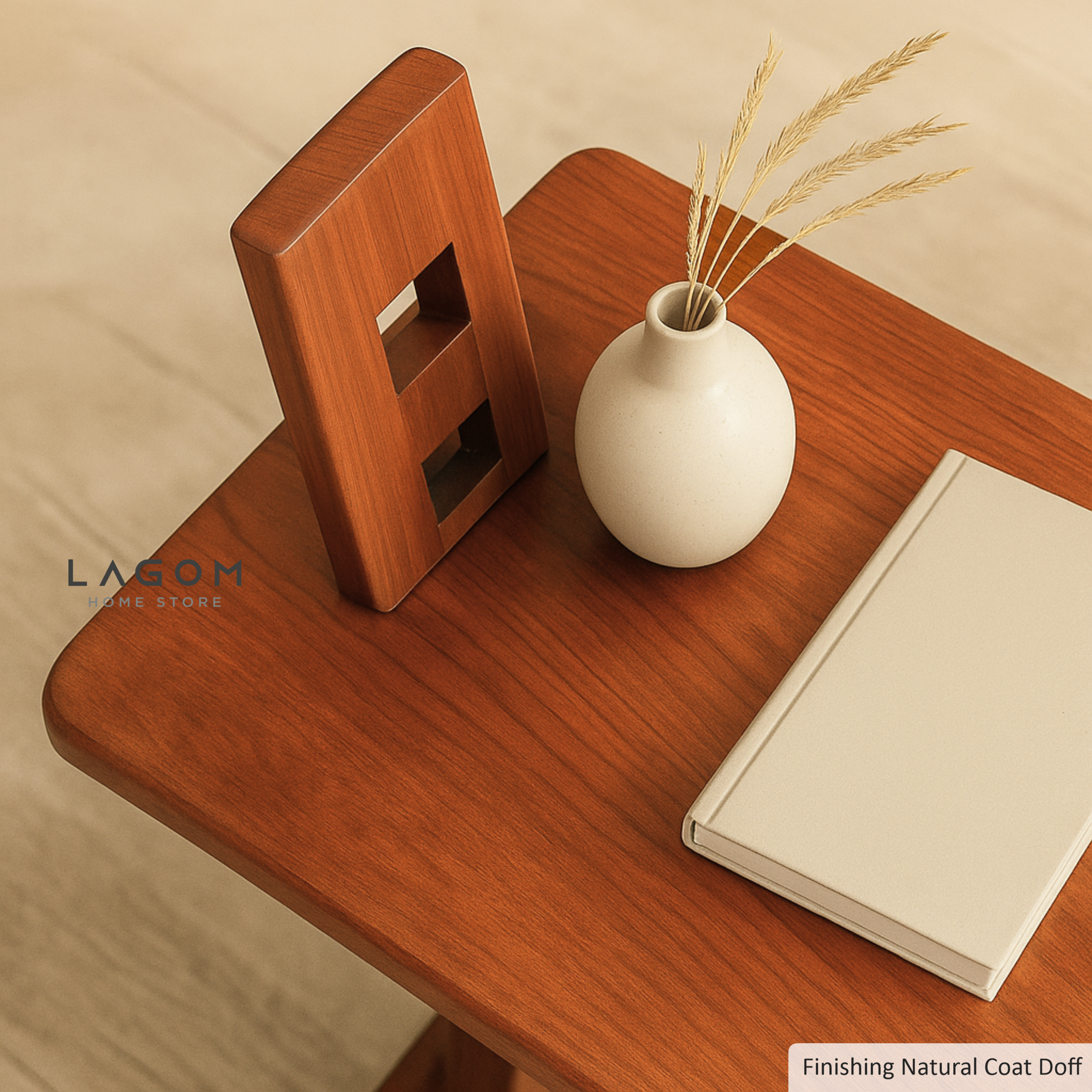 Adjustable Teak Side Table