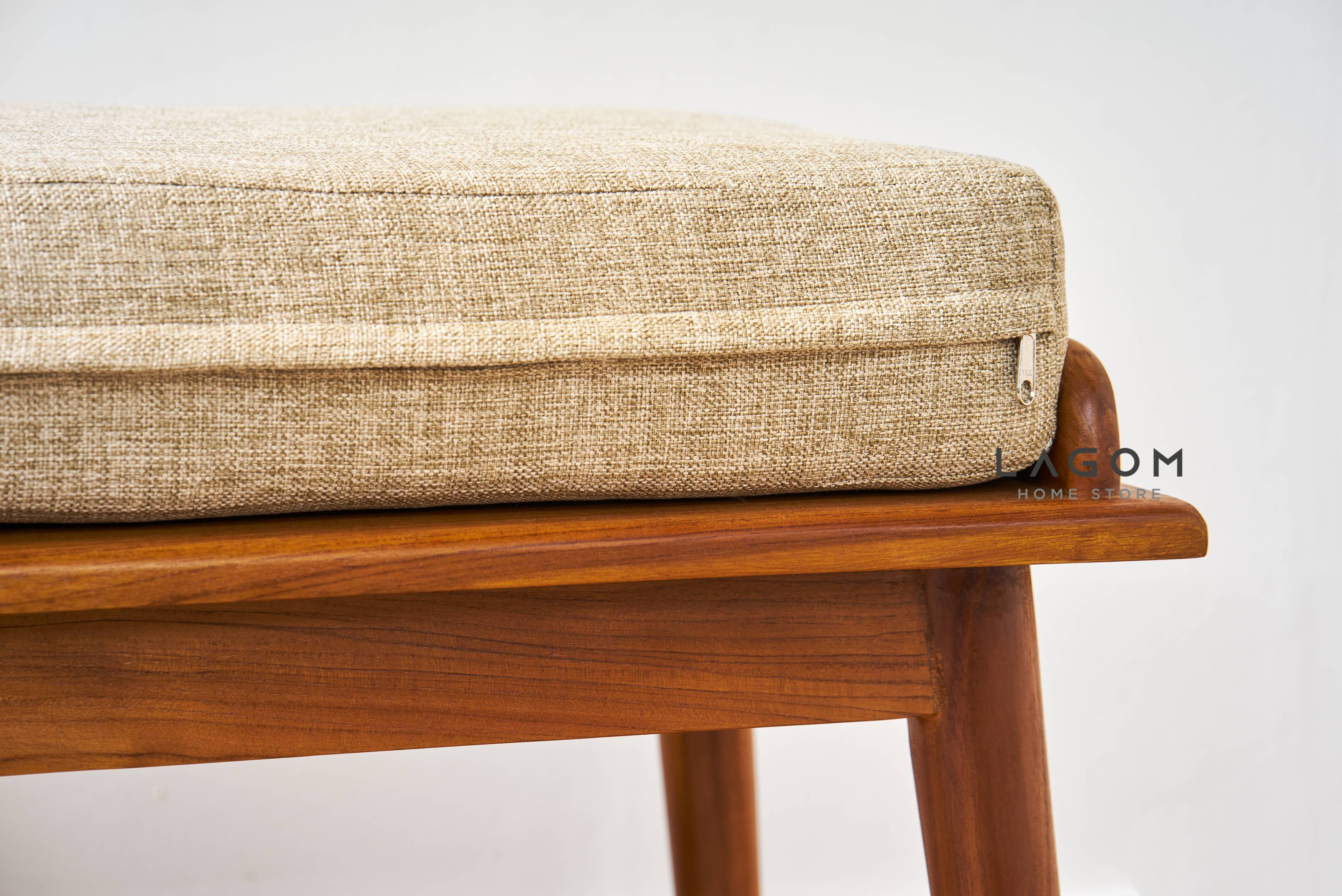 Bangku 2 Laci dari Kayu Jati dengan Cushion Premium Storage Benches Lagom Home Store Jati Furnitur Teak Furniture Jakarta