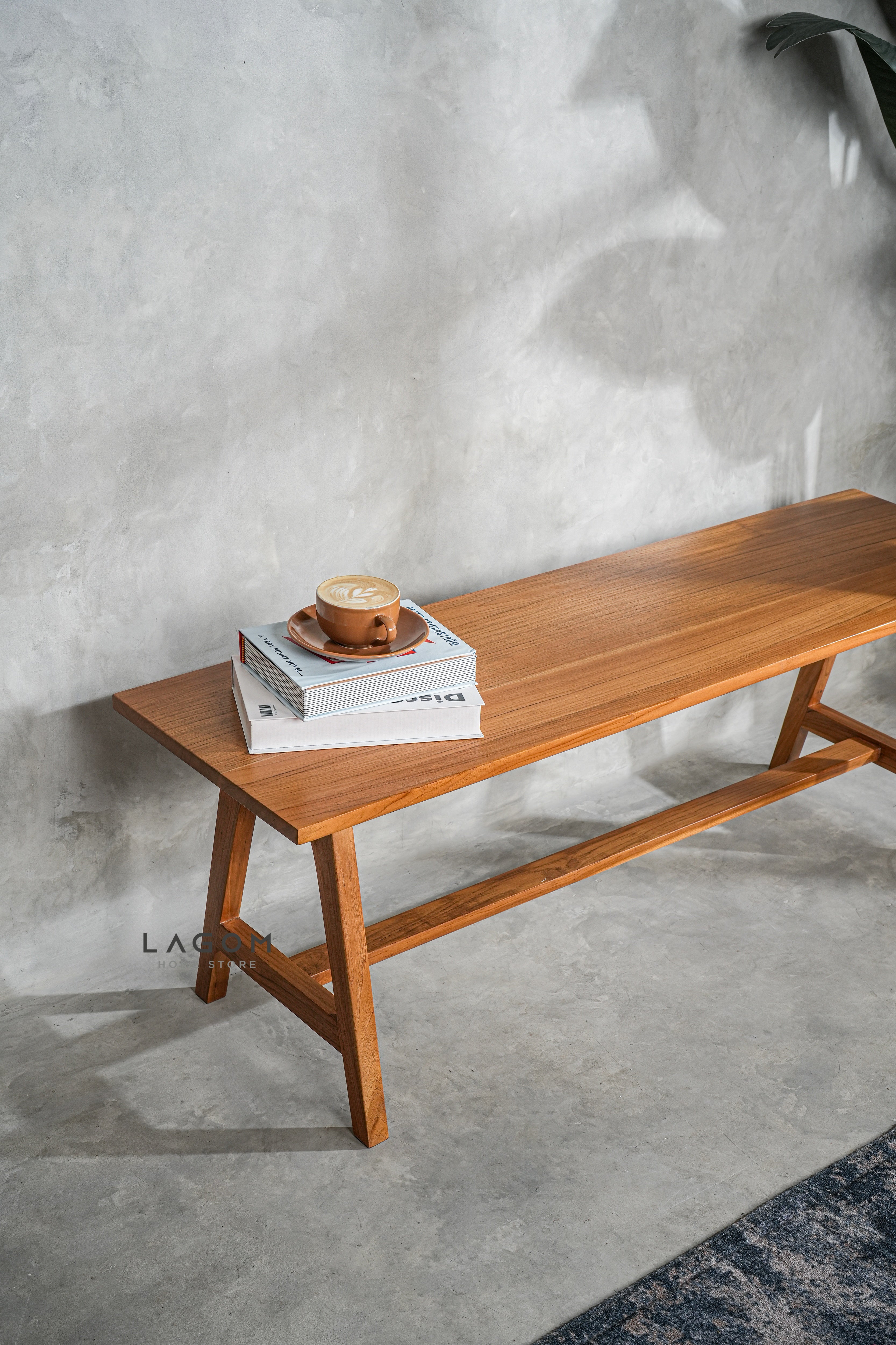 Bangku Panjang Minimalis dari Kayu Jati Bench Seat Lagom Home Store Jati Furnitur Teak Furniture Jakarta