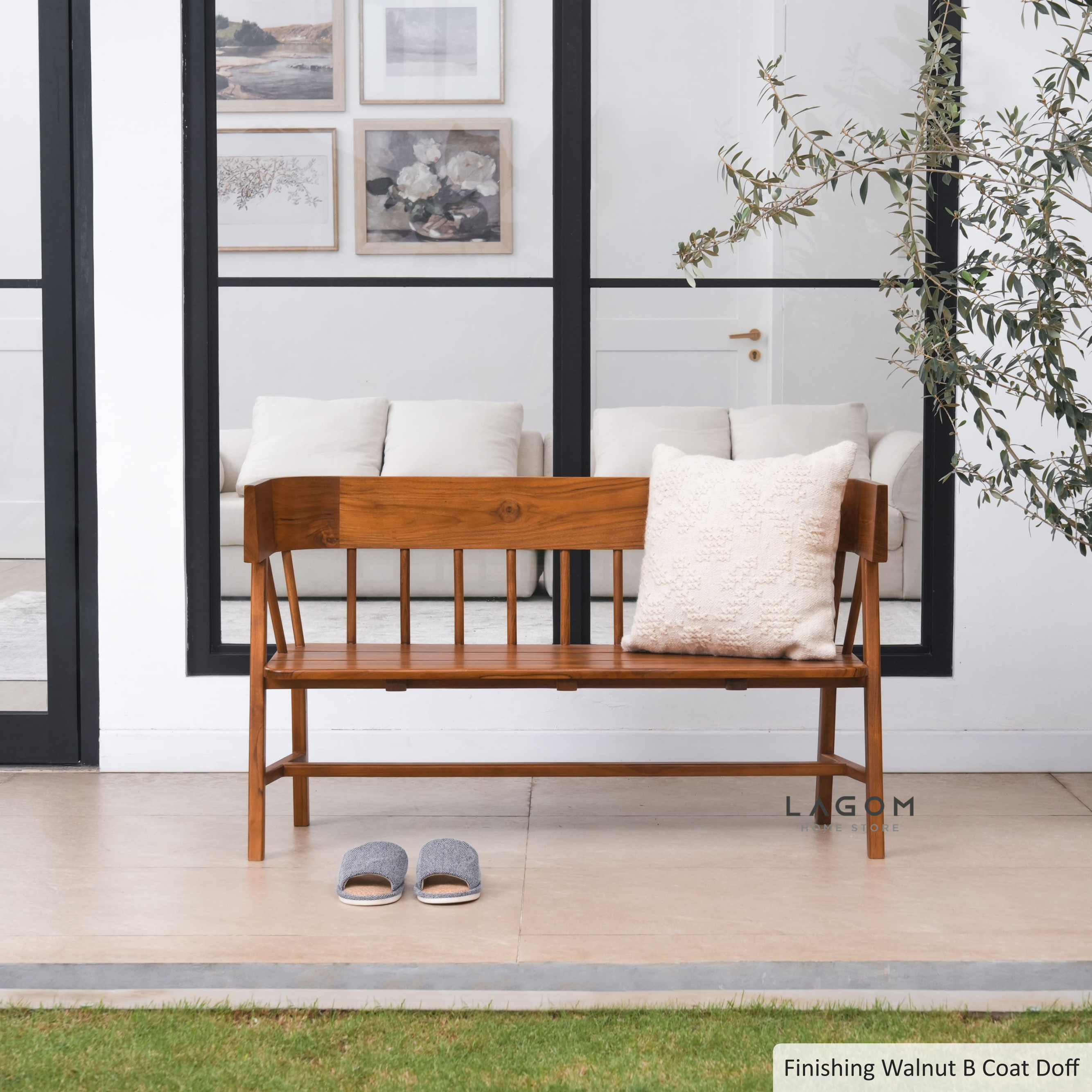 Bangku Unik dari Kayu Jati Solid Bench Seat Lagom Home Store Jati Furnitur Teak Furniture Jakarta