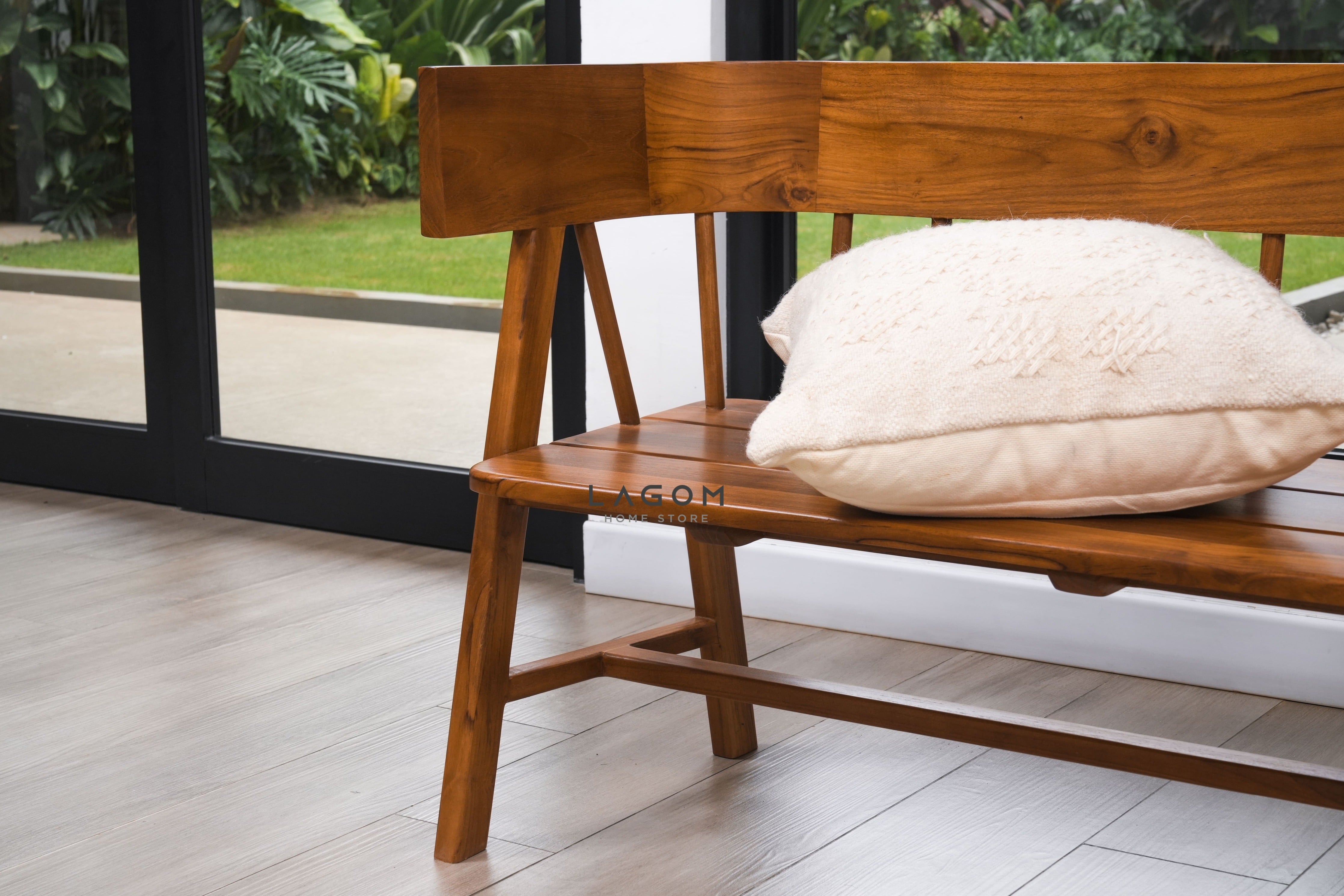 Bangku Unik dari Kayu Jati Solid Bench Seat Lagom Home Store Jati Furnitur Teak Furniture Jakarta