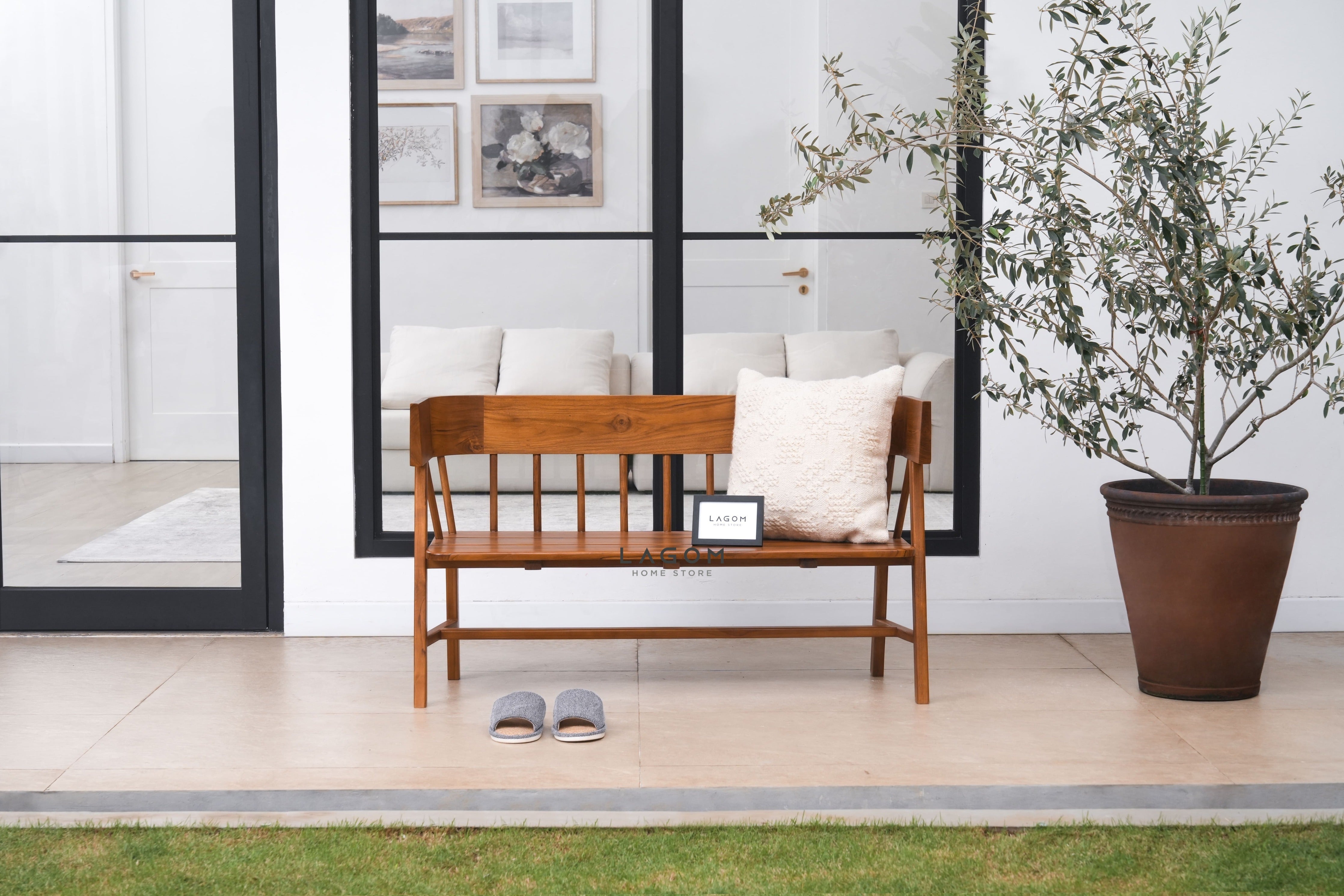 Bangku Unik dari Kayu Jati Solid Bench Seat Lagom Home Store Jati Furnitur Teak Furniture Jakarta