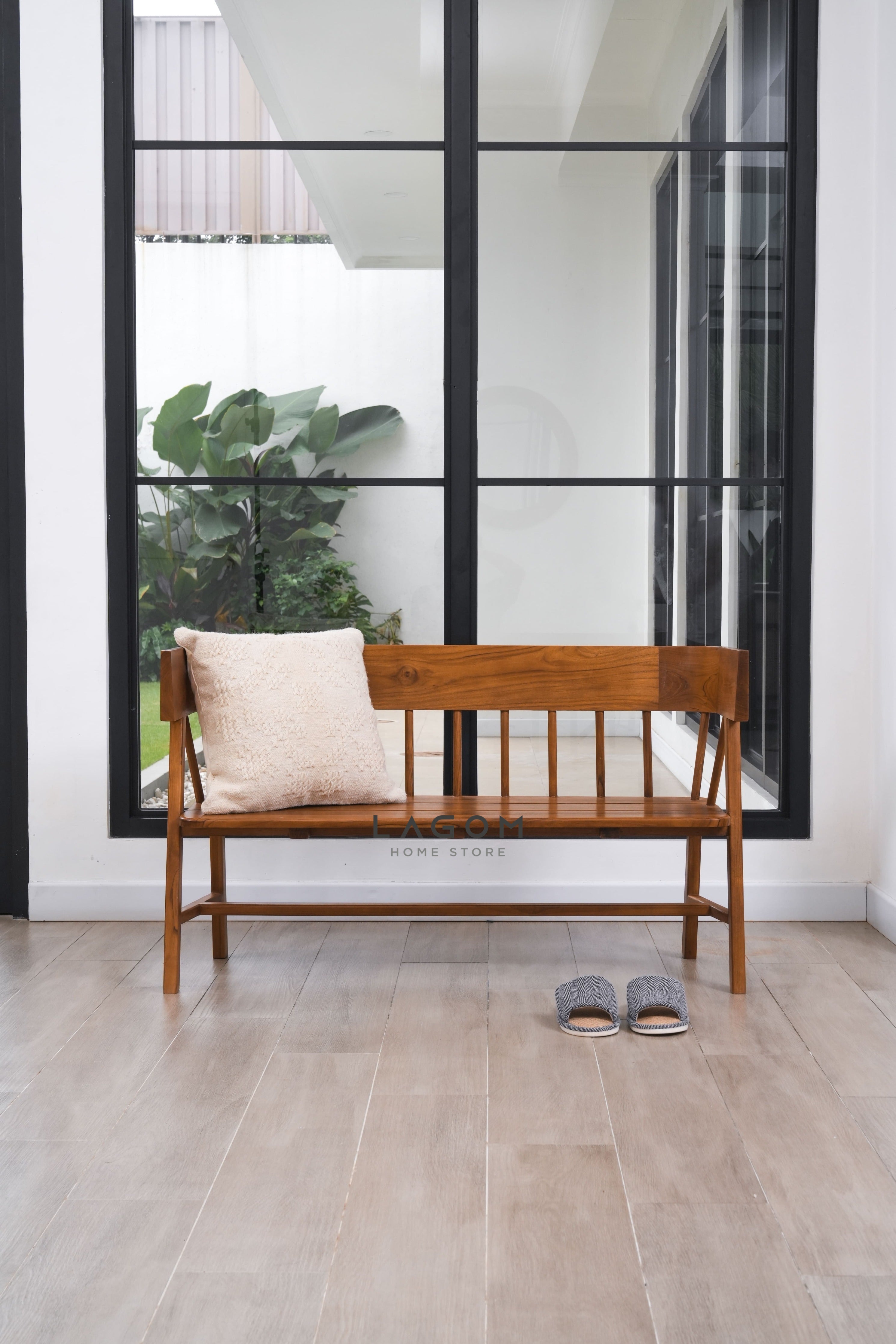 Bangku Unik dari Kayu Jati Solid Bench Seat Lagom Home Store Jati Furnitur Teak Furniture Jakarta