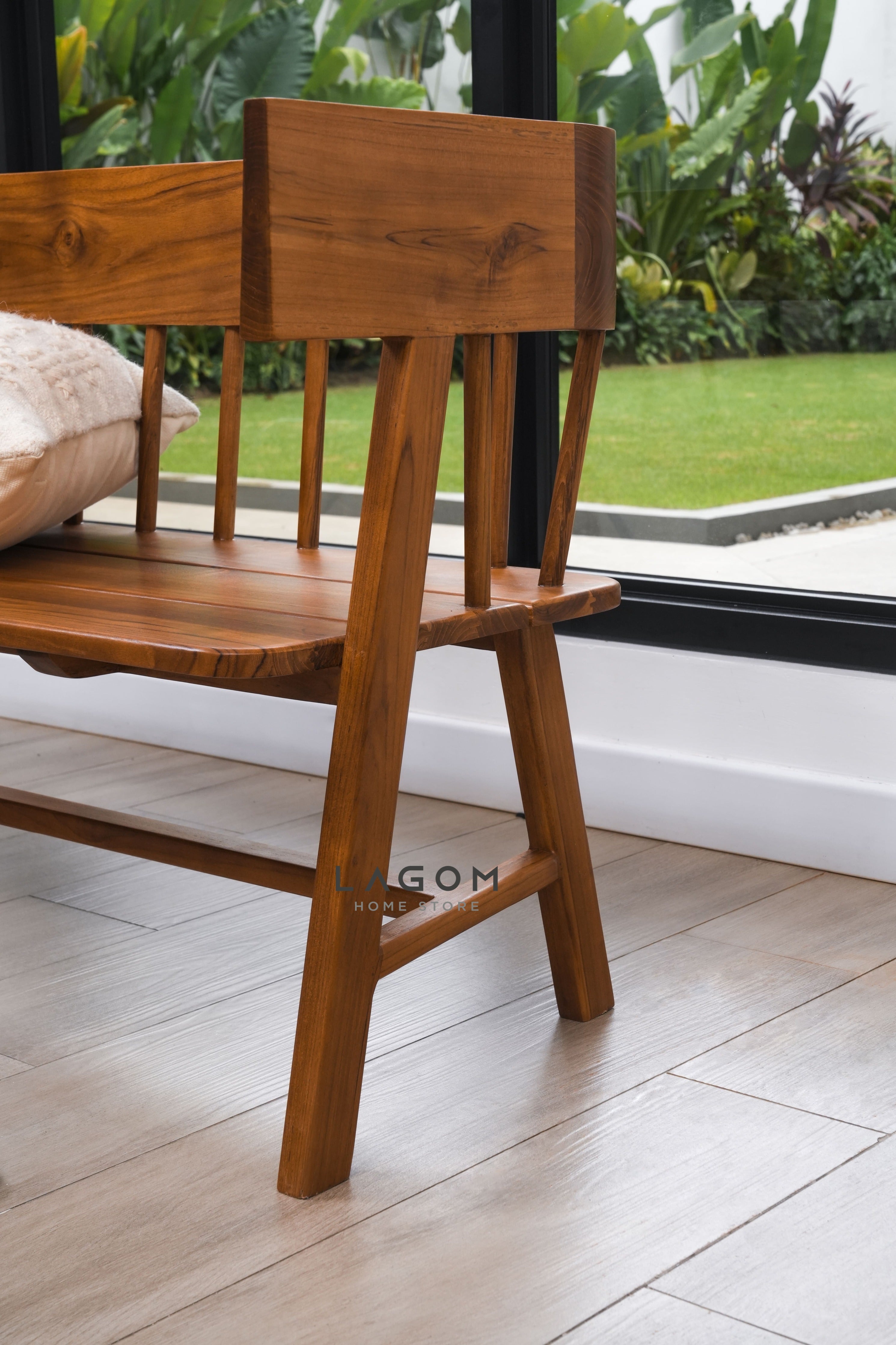 Bangku Unik dari Kayu Jati Solid Bench Seat Lagom Home Store Jati Furnitur Teak Furniture Jakarta