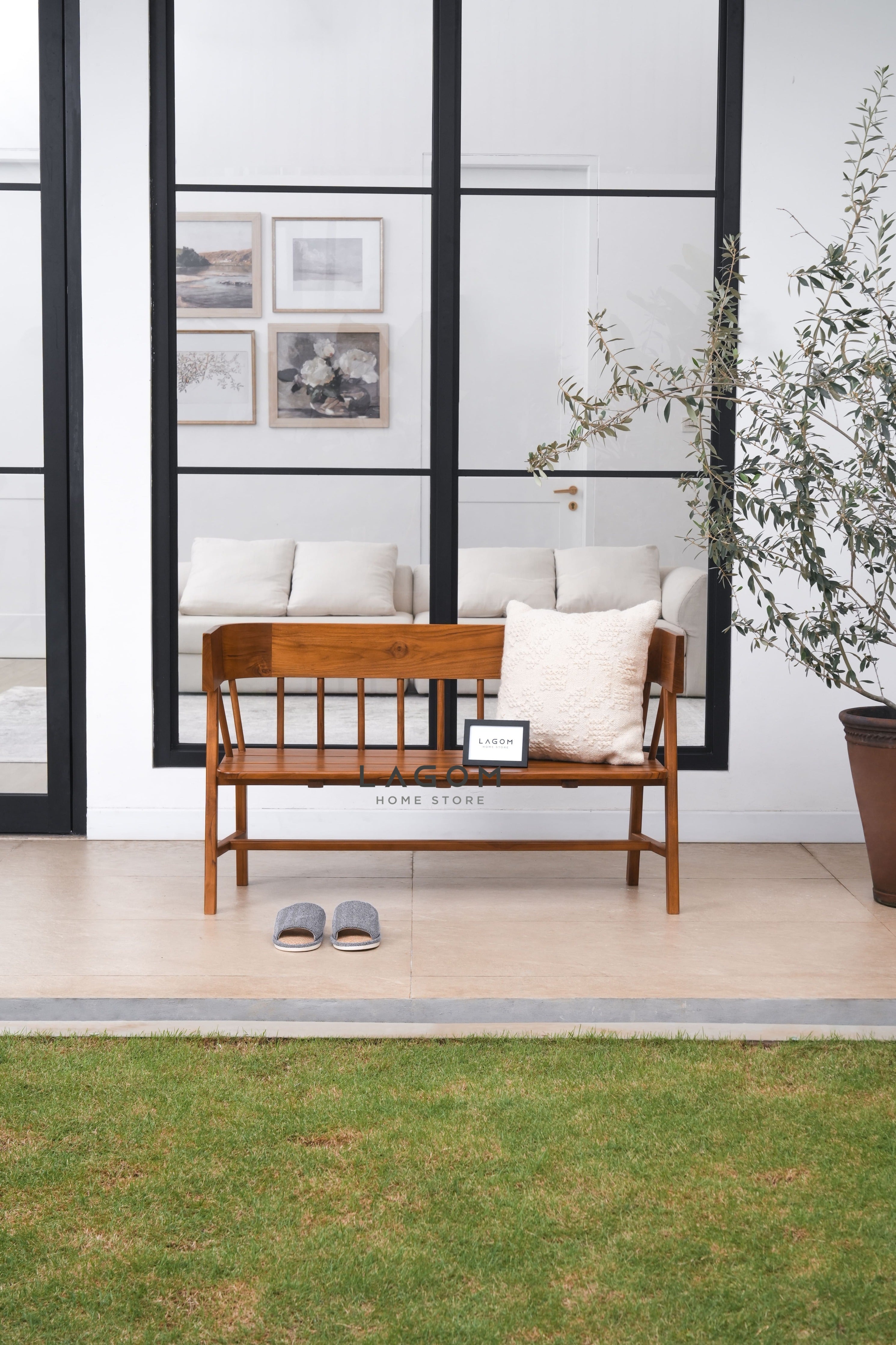 Bangku Unik dari Kayu Jati Solid Bench Seat Lagom Home Store Jati Furnitur Teak Furniture Jakarta