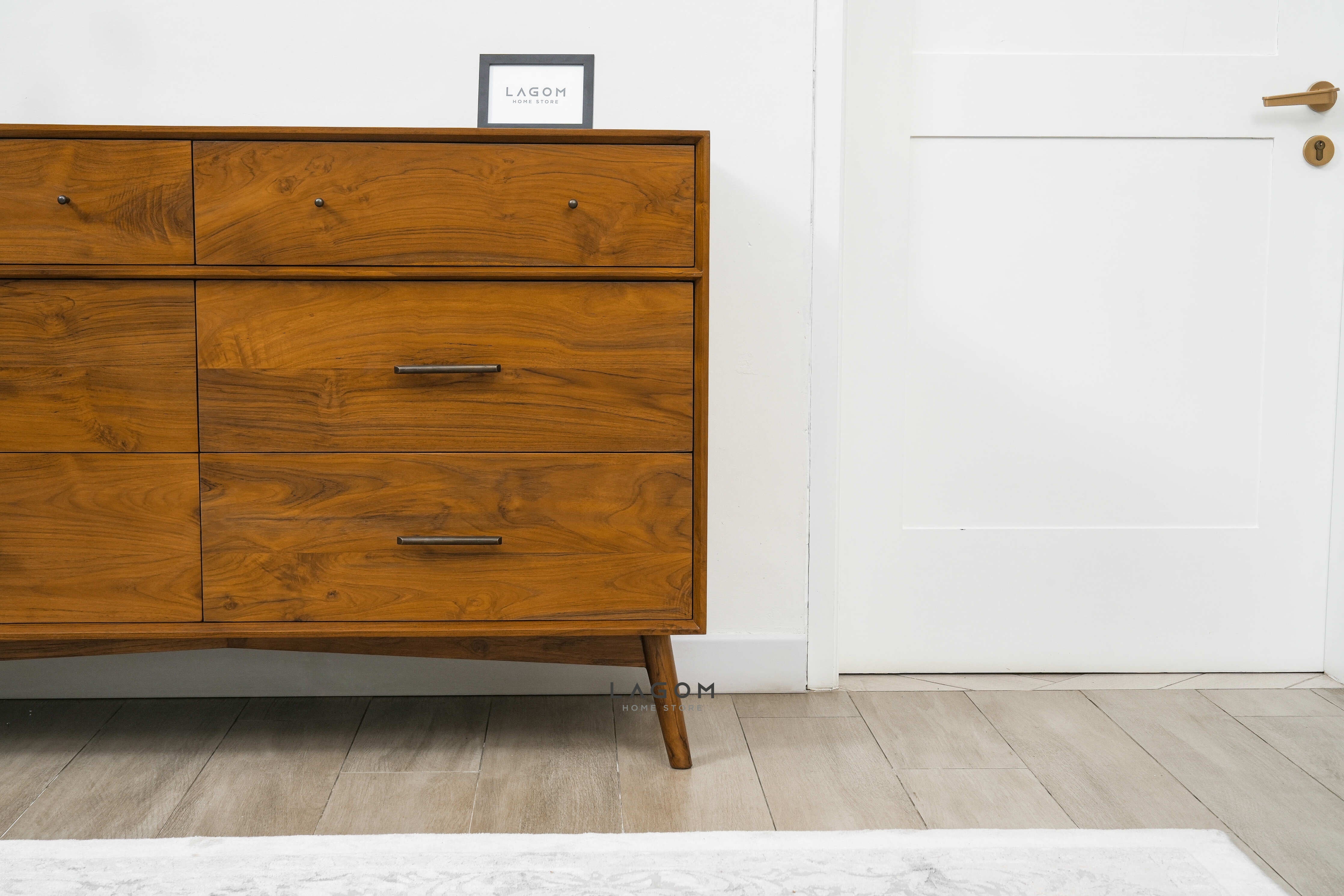 Bufet Material Kayu Jati dengan 6 Laci Dresser Cabinet Lagom Home Store Jati Furnitur Teak Furniture Jakarta