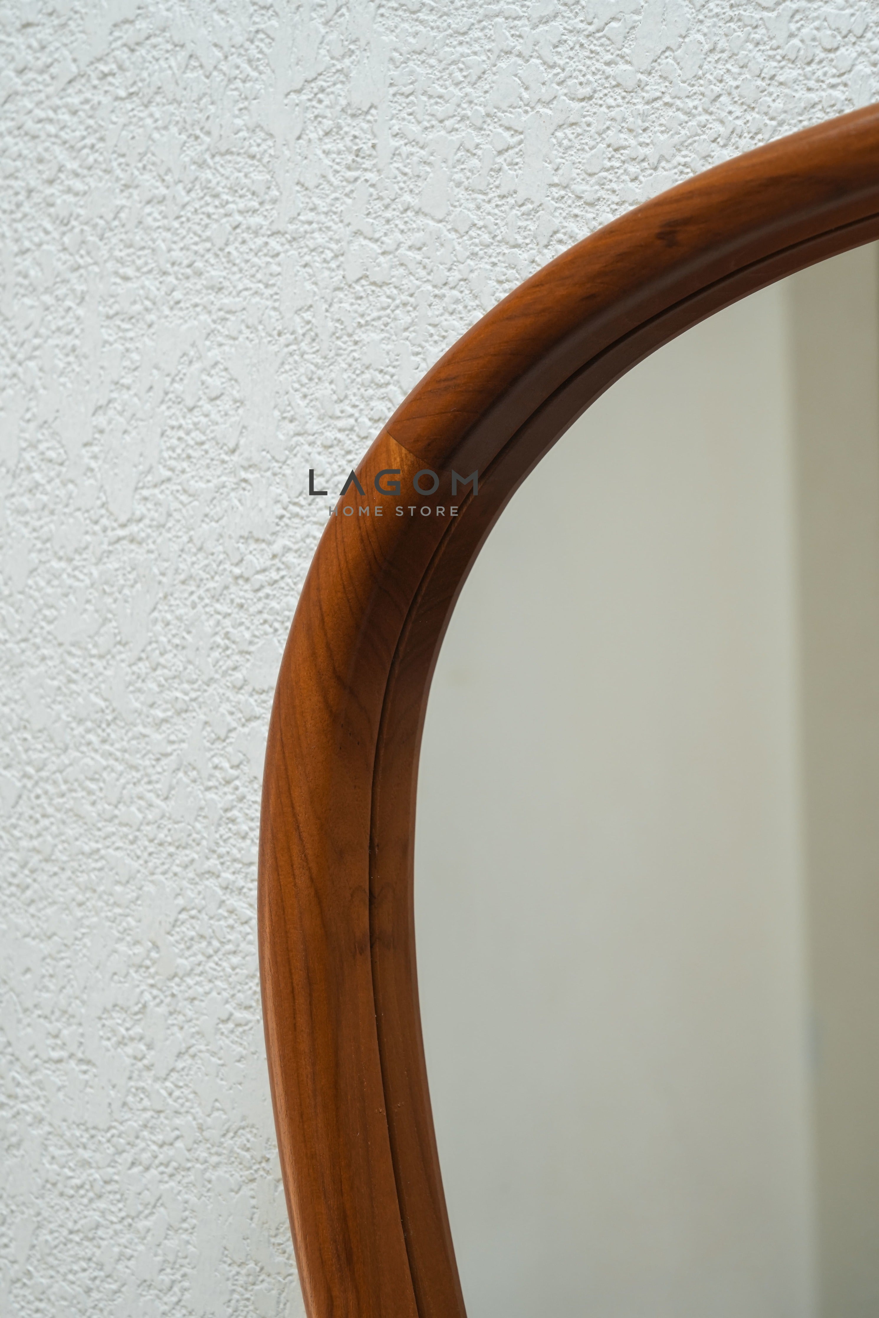 Cermin Dinding Kayu Jati Bentuk Abstrak - Tinggi 55 cm Mirror Lagom Home Store Jati Furnitur Teak Furniture Jakarta
