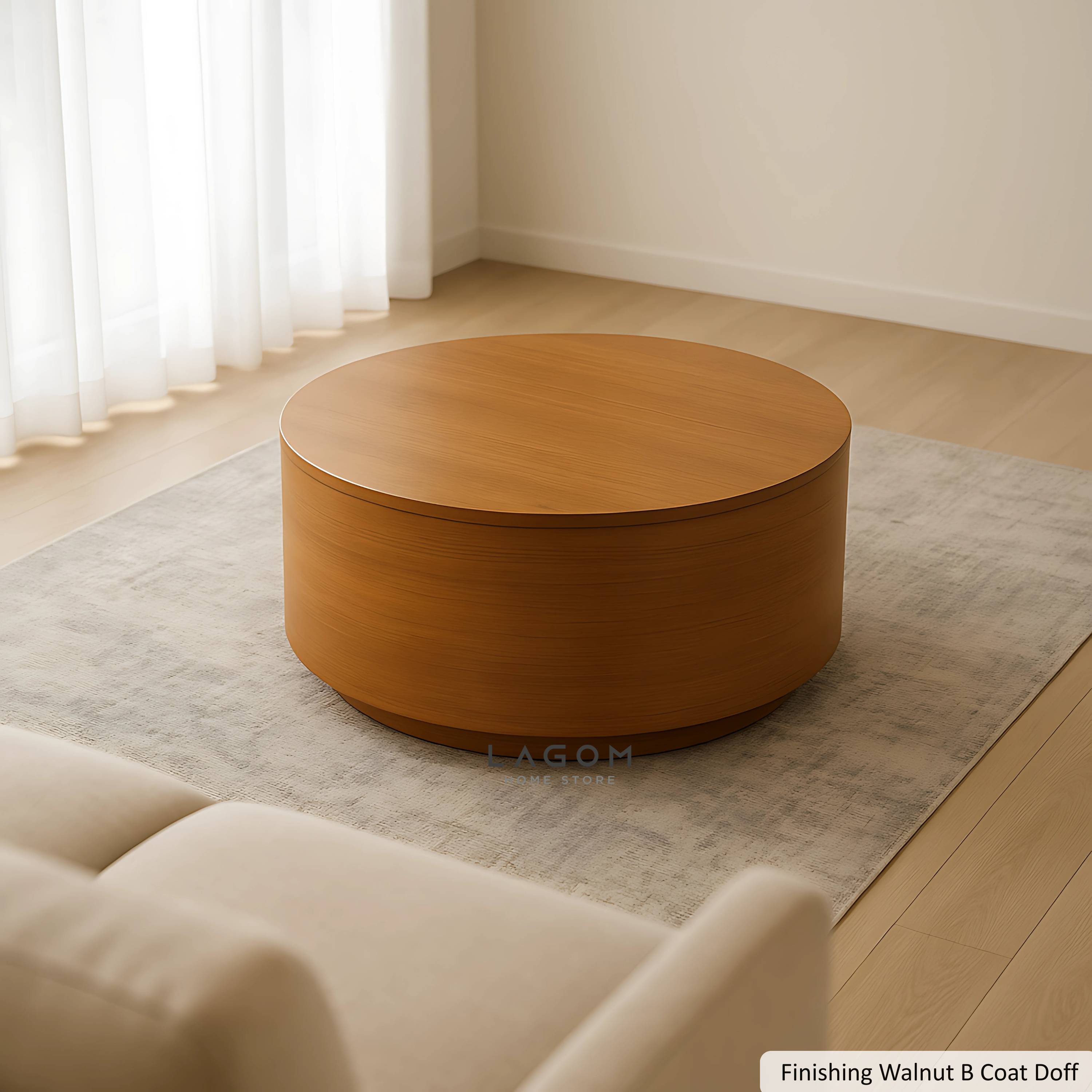 92 cm Round Teak Coffee Table