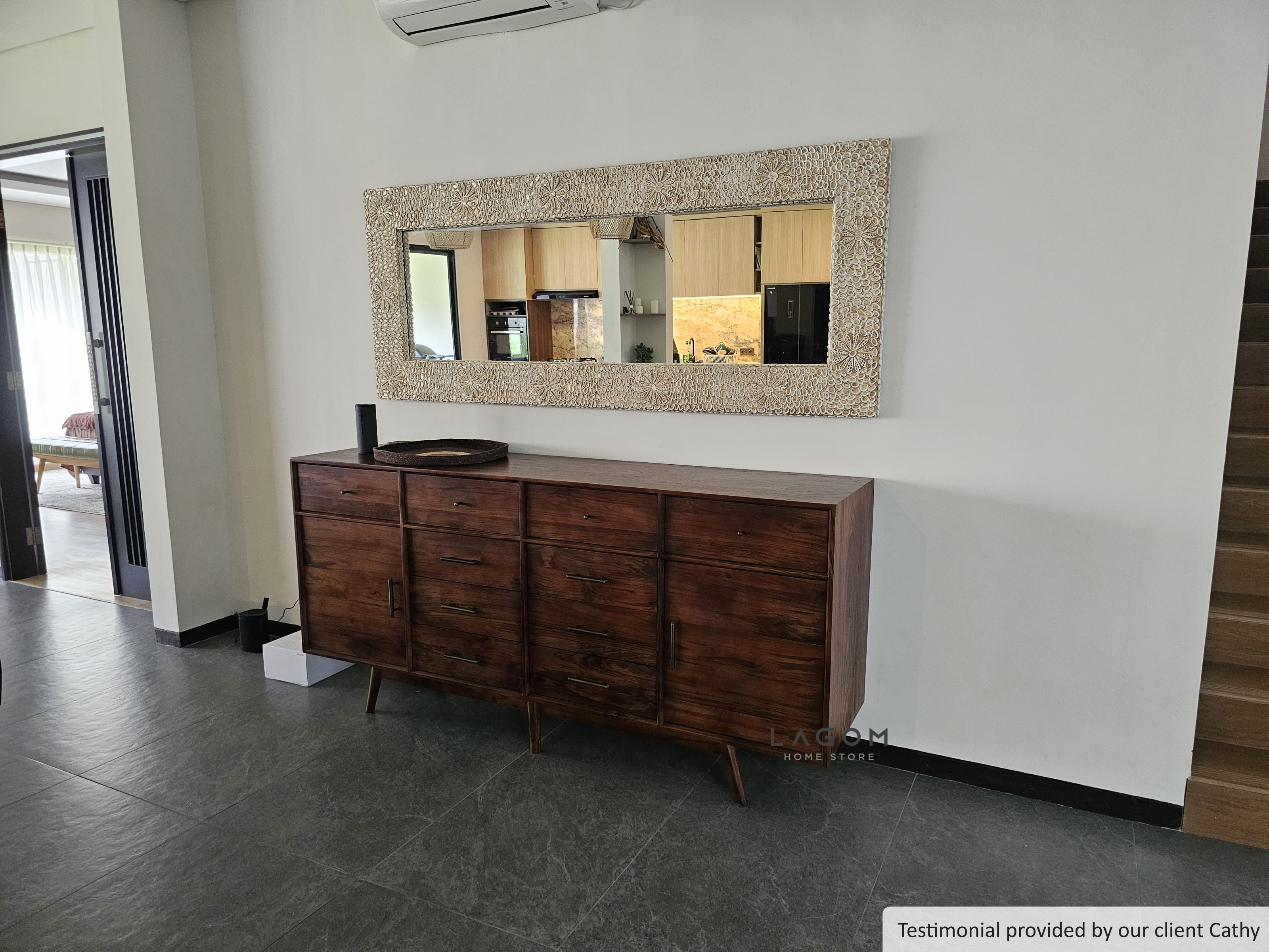 Custom-Made | Bufet Kayu Jati dengan 10 Laci dan 2 Pintu Buffet Lagom Home Store Jati Furnitur Teak Furniture Jakarta