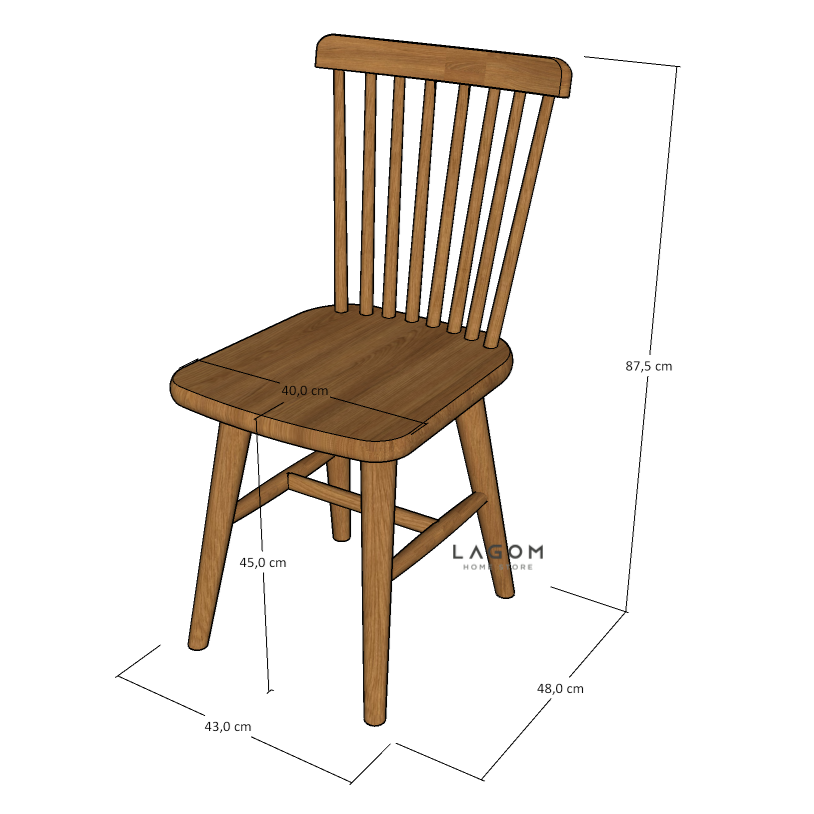 Custom-Made | Kursi Makan Minimalis Kayu Jati Chair Lagom Home Store Jati Furnitur Teak Furniture Jakarta