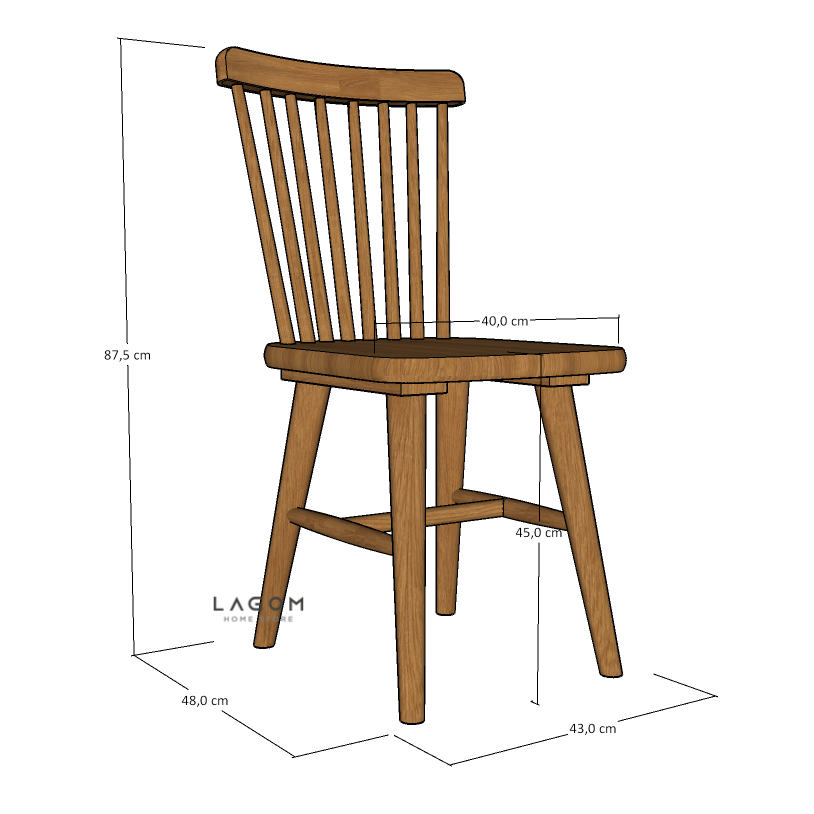 Custom-Made | Kursi Makan Minimalis Kayu Jati Chair Lagom Home Store Jati Furnitur Teak Furniture Jakarta