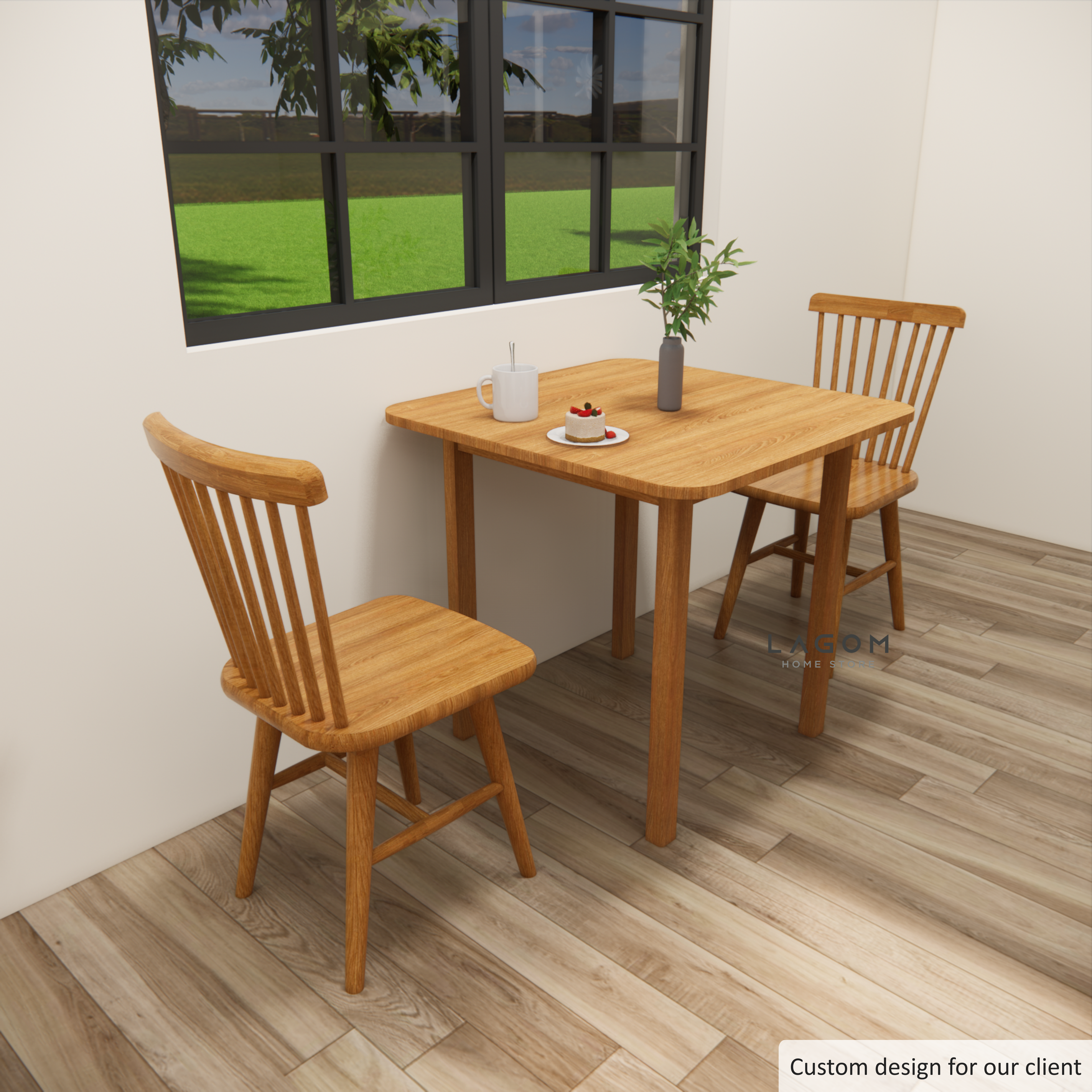 Custom-Made | Kursi Makan Minimalis Kayu Jati Chair Lagom Home Store Jati Furnitur Teak Furniture Jakarta