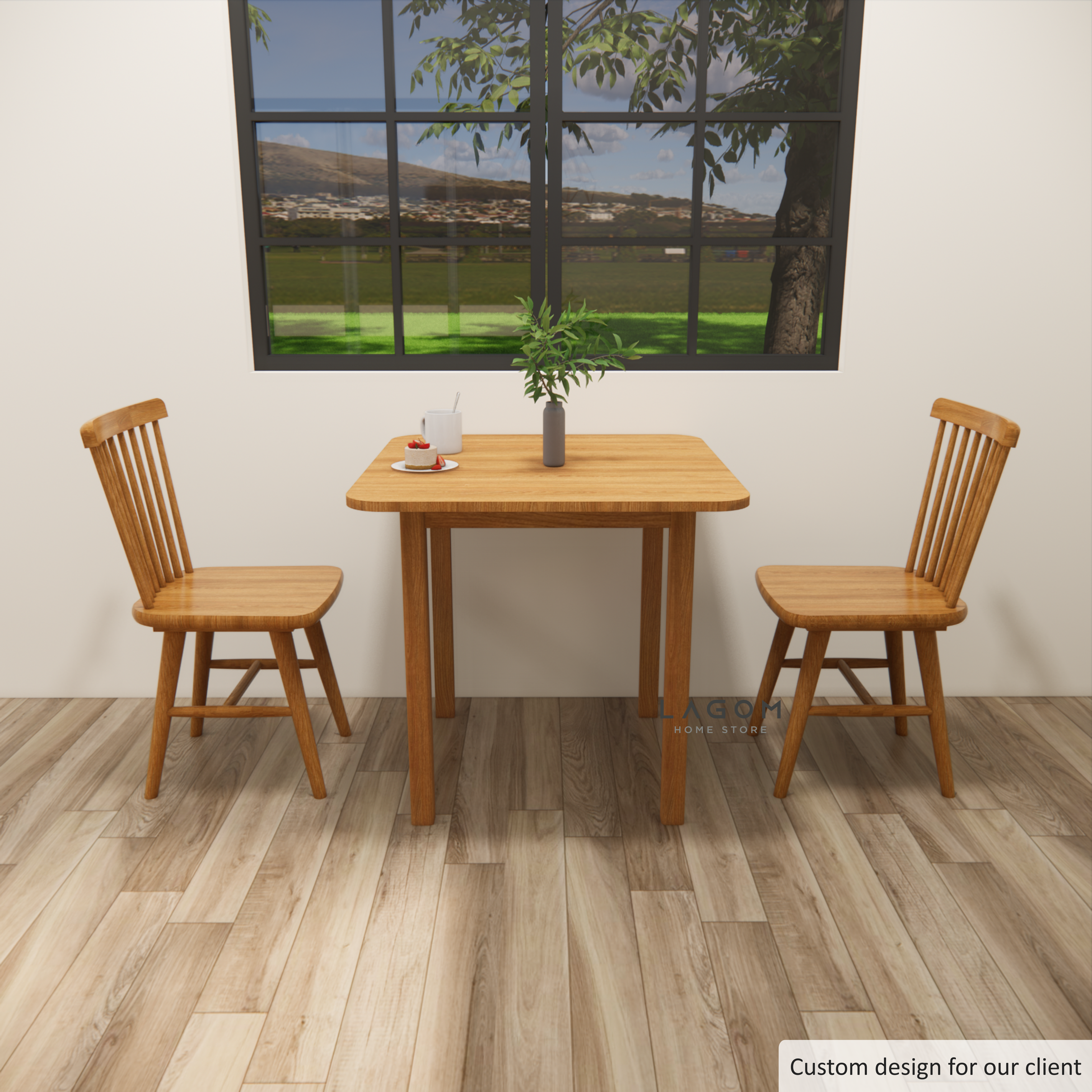 Custom-Made | Kursi Makan Minimalis Kayu Jati Chair Lagom Home Store Jati Furnitur Teak Furniture Jakarta
