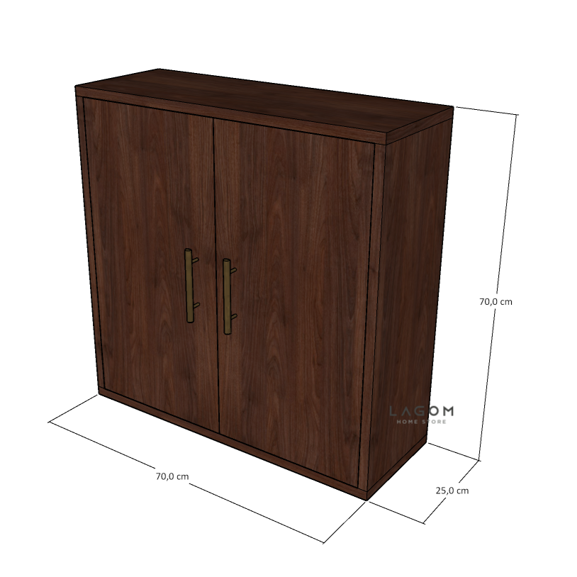 Custom-Made | Lemari Gantung Kayu Jati dengan 2 Pintu Wall Storage Lagom Home Store Jati Furnitur Teak Furniture Jakarta