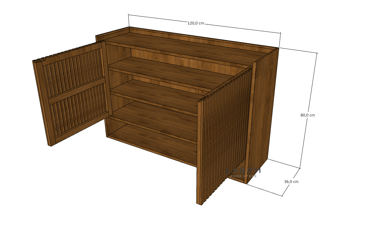 Custom-Made | Lemari Sepatu Besar dari Kayu Jati Shoe Storage Lagom Home Store Jati Furnitur Teak Furniture Jakarta