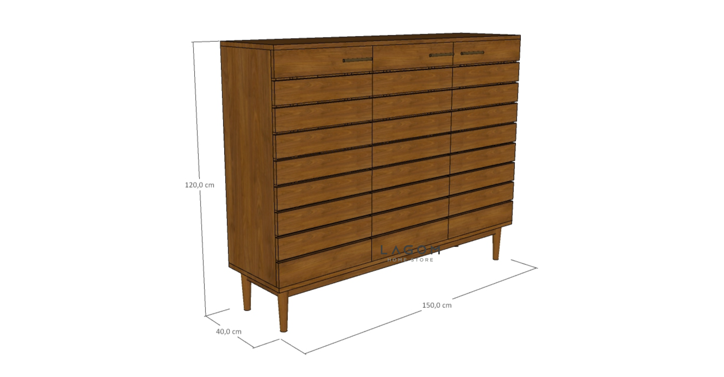 Custom-Made | Lemari Sepatu Eksklusif dari Kayu Jati dengan 3 Pintu Shoe Storage Lagom Home Store Jati Furnitur Teak Furniture Jakarta