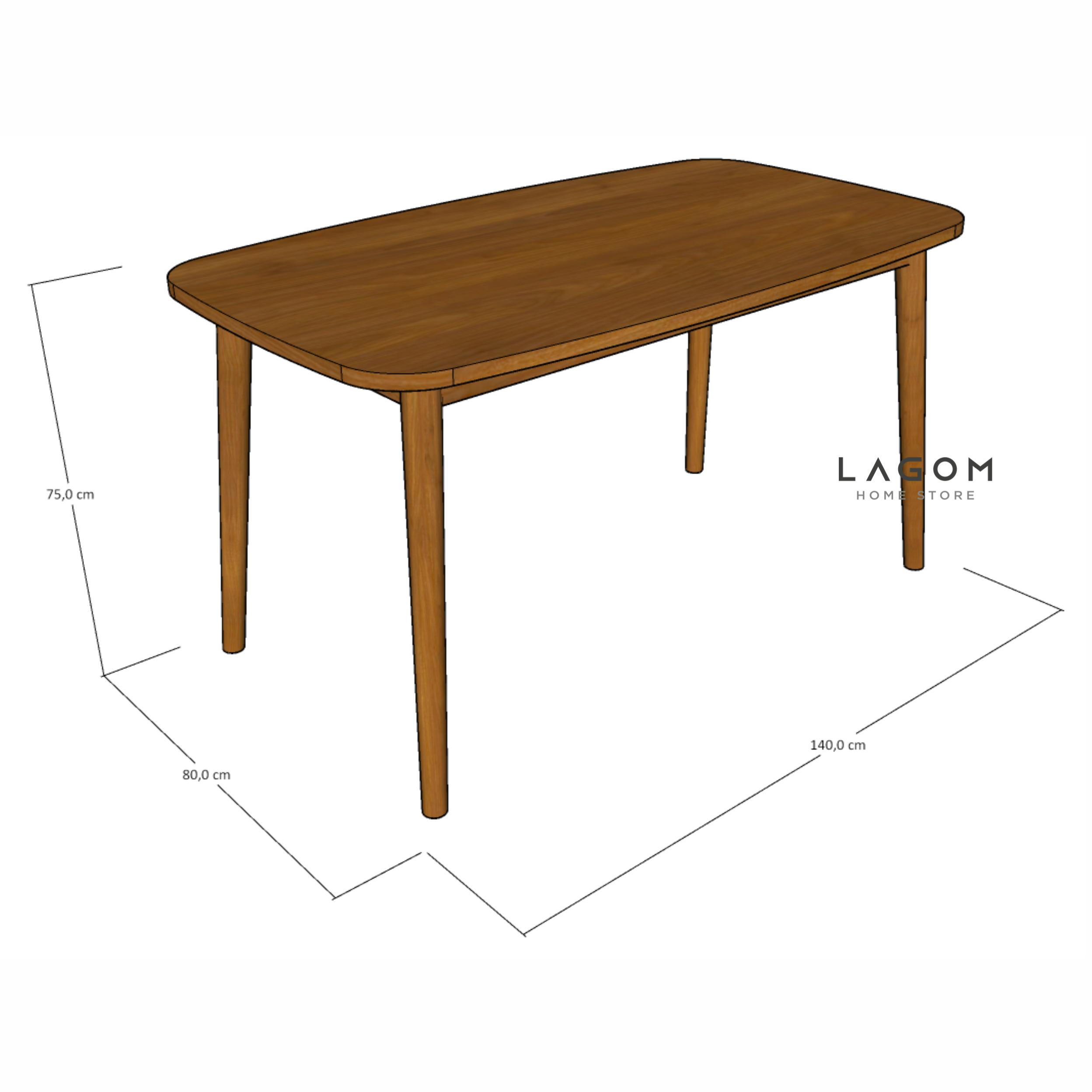 Custom-Made | Meja Makan Minimalis dari Kayu Jati Dining Set Lagom Home Store Jati Furnitur Teak Furniture Jakarta