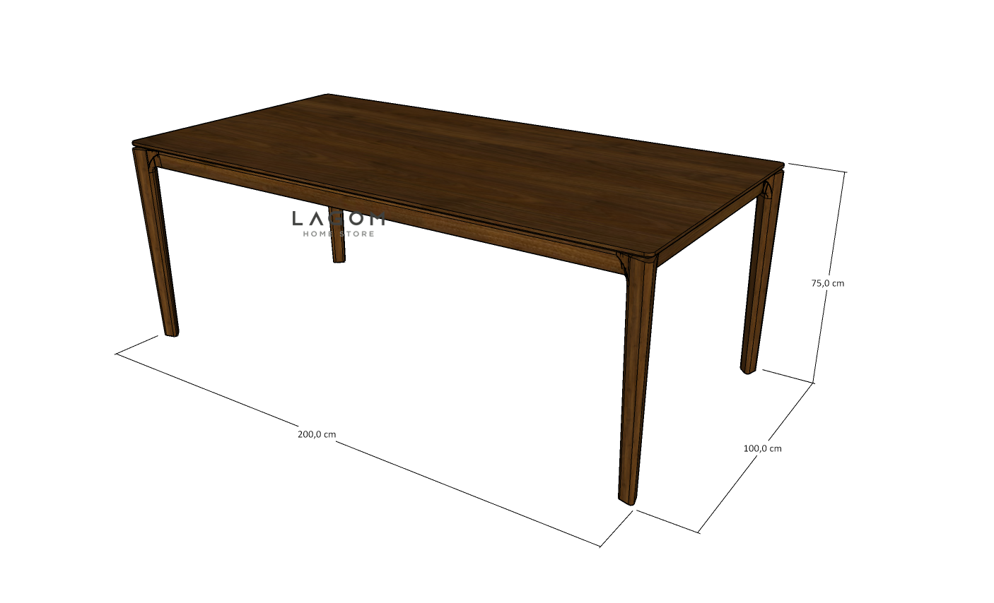 Custom-Made | Set Meja Makan Kayu Jati Bentuk Persegi Panjang dengan 3 Kursi dan 1 Bangku Dining Set Lagom Home Store Jati Furnitur Teak Furniture Jakarta