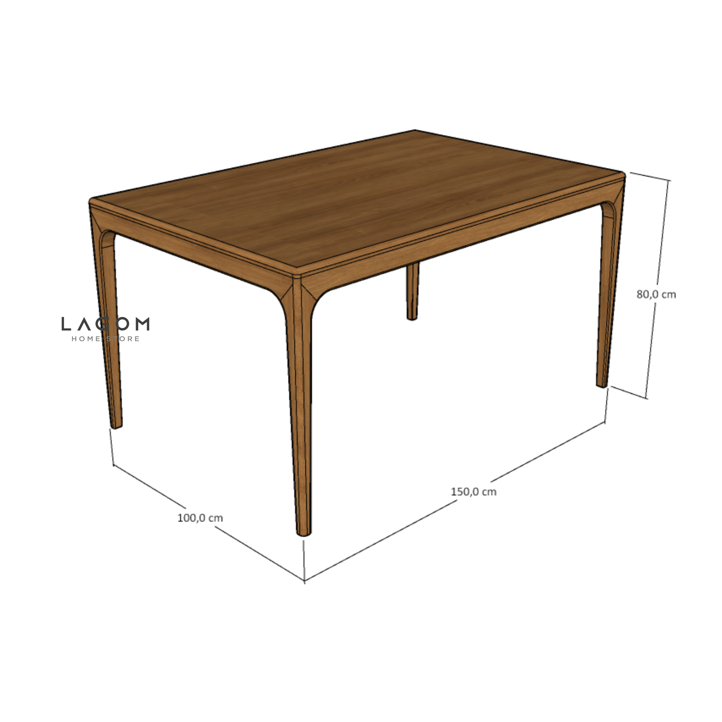 Custom-Made | Solid Teak Wood Dining Set with 4 Chairs Dining Set Lagom Home Store Jati Furnitur Teak Furniture Jakarta
