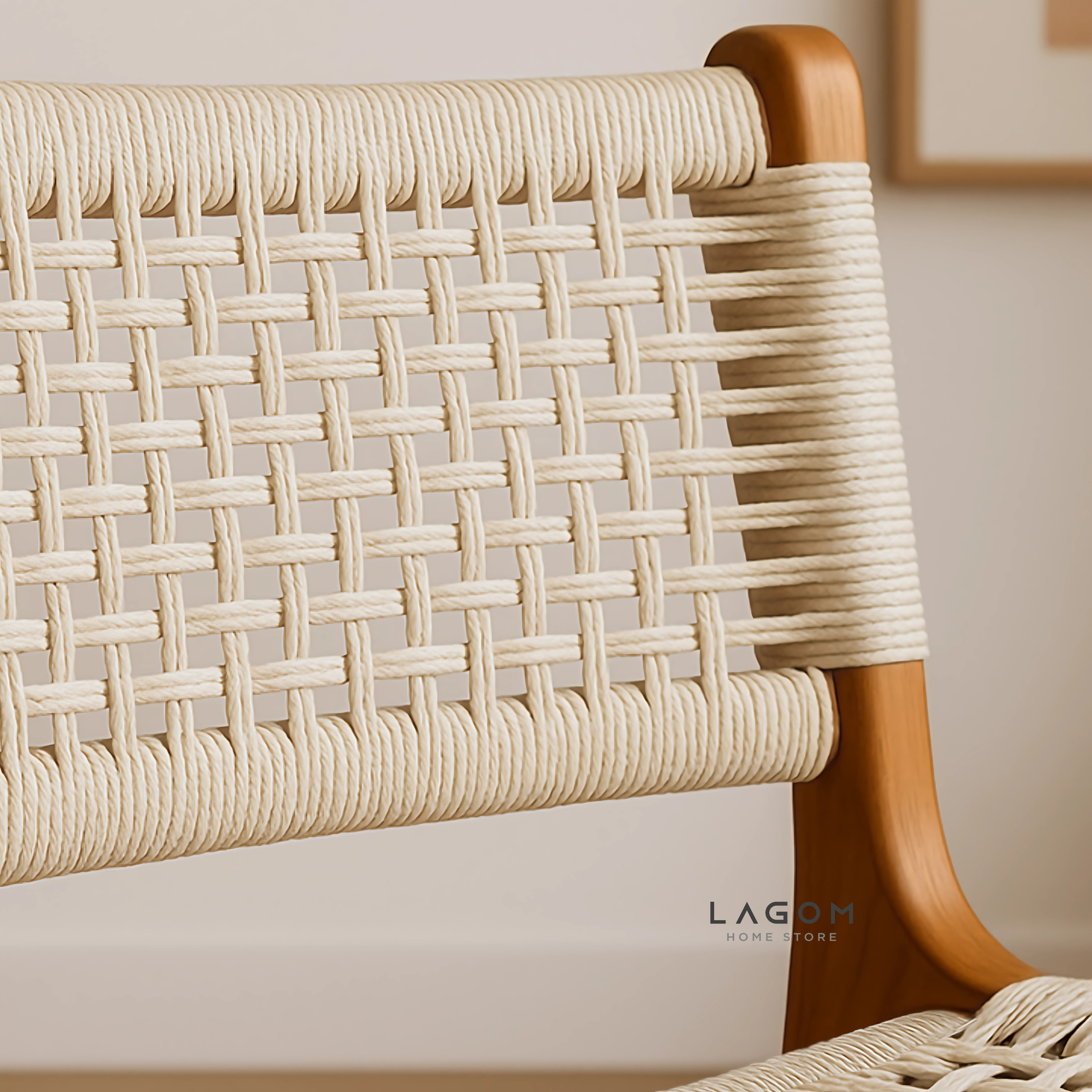 Exclusive Bar Stool in Teak Wood and Premium Loom Bar Stool Lagom Home Store Jati Furnitur Teak Furniture Jakarta