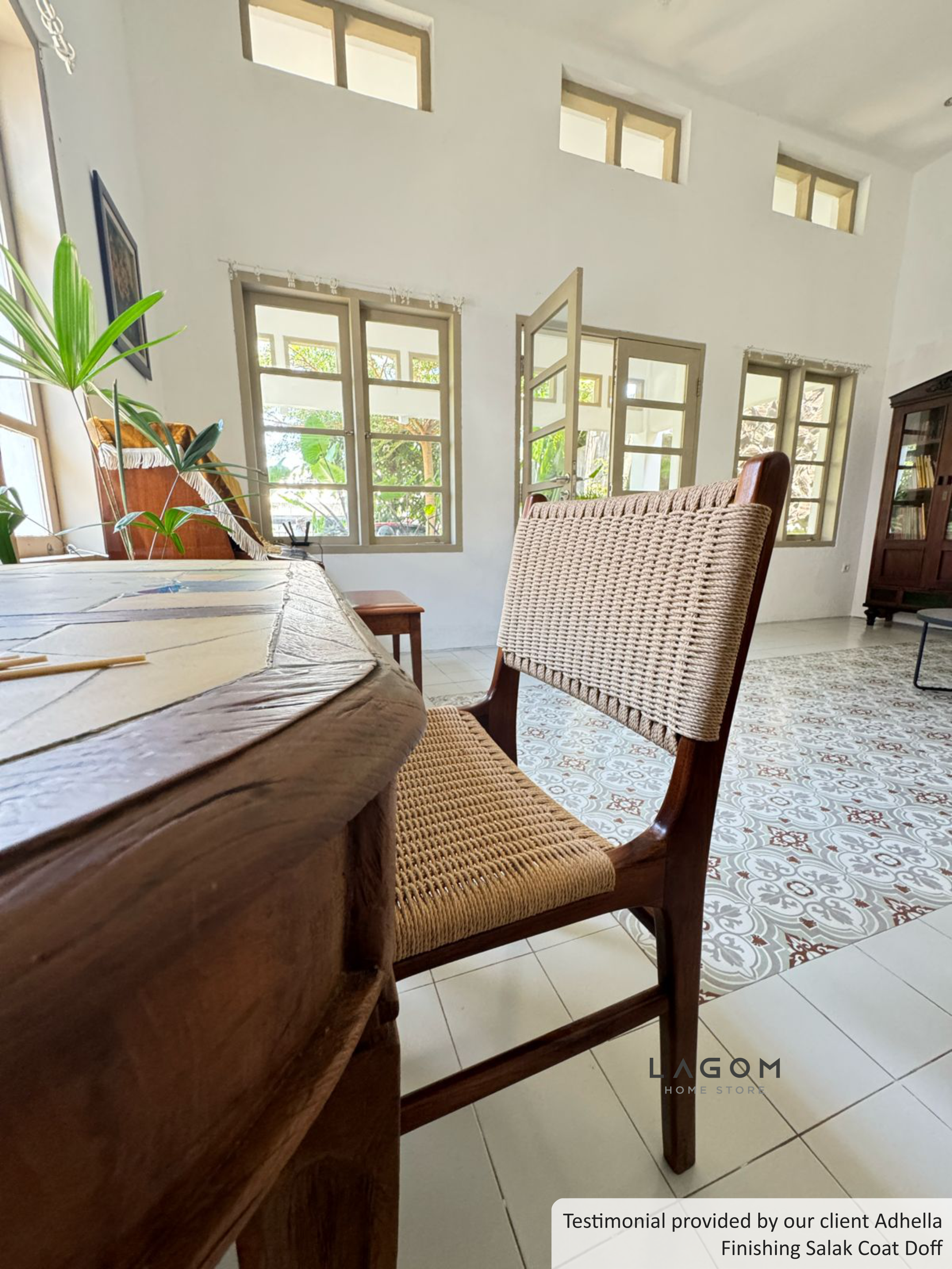 Kursi Kayu Jati Solid dengan Material Premium Loom Chair Lagom Home Store Jati Furnitur Teak Furniture Jakarta