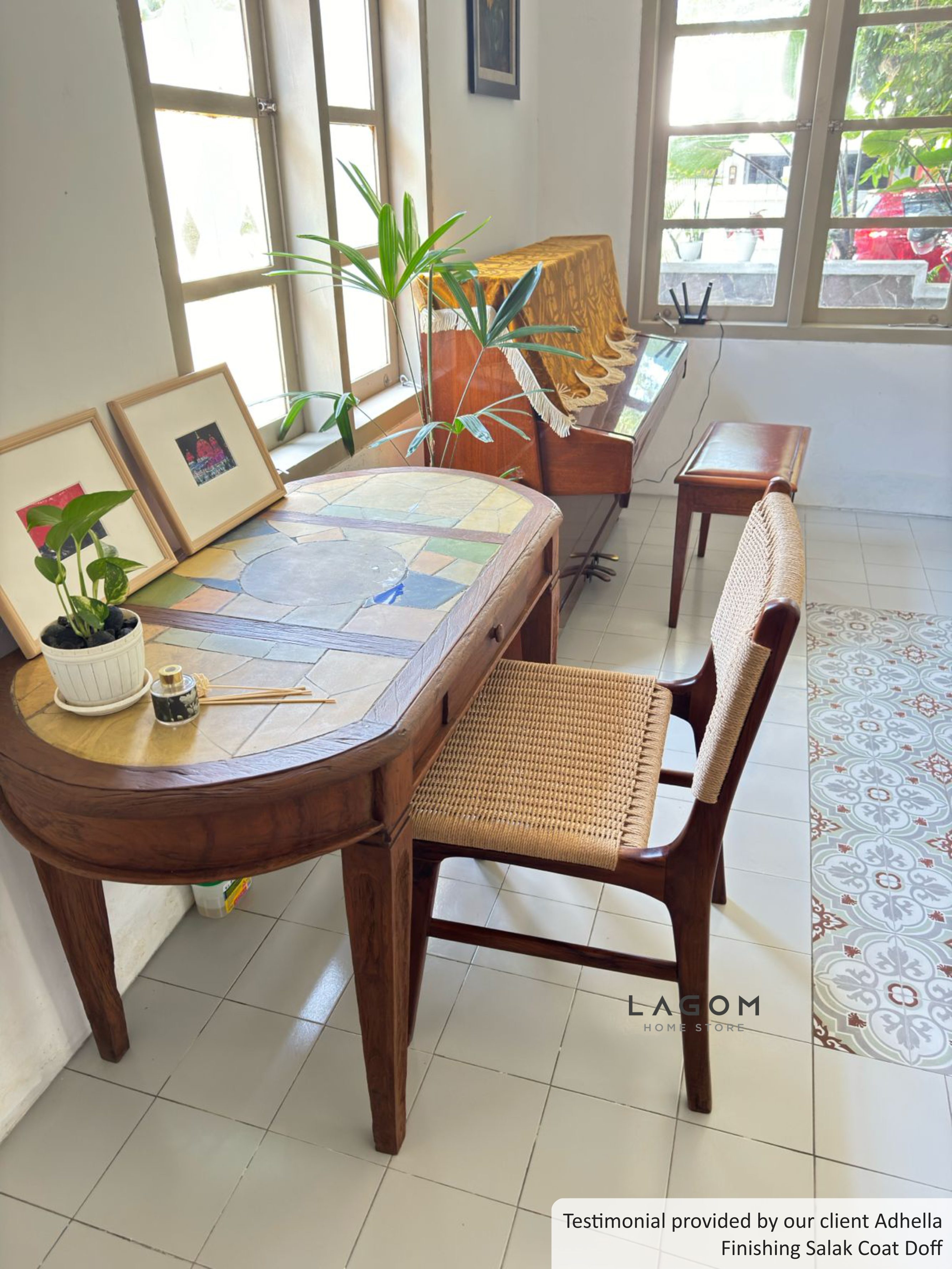 Kursi Kayu Jati Solid dengan Material Premium Loom Chair Lagom Home Store Jati Furnitur Teak Furniture Jakarta
