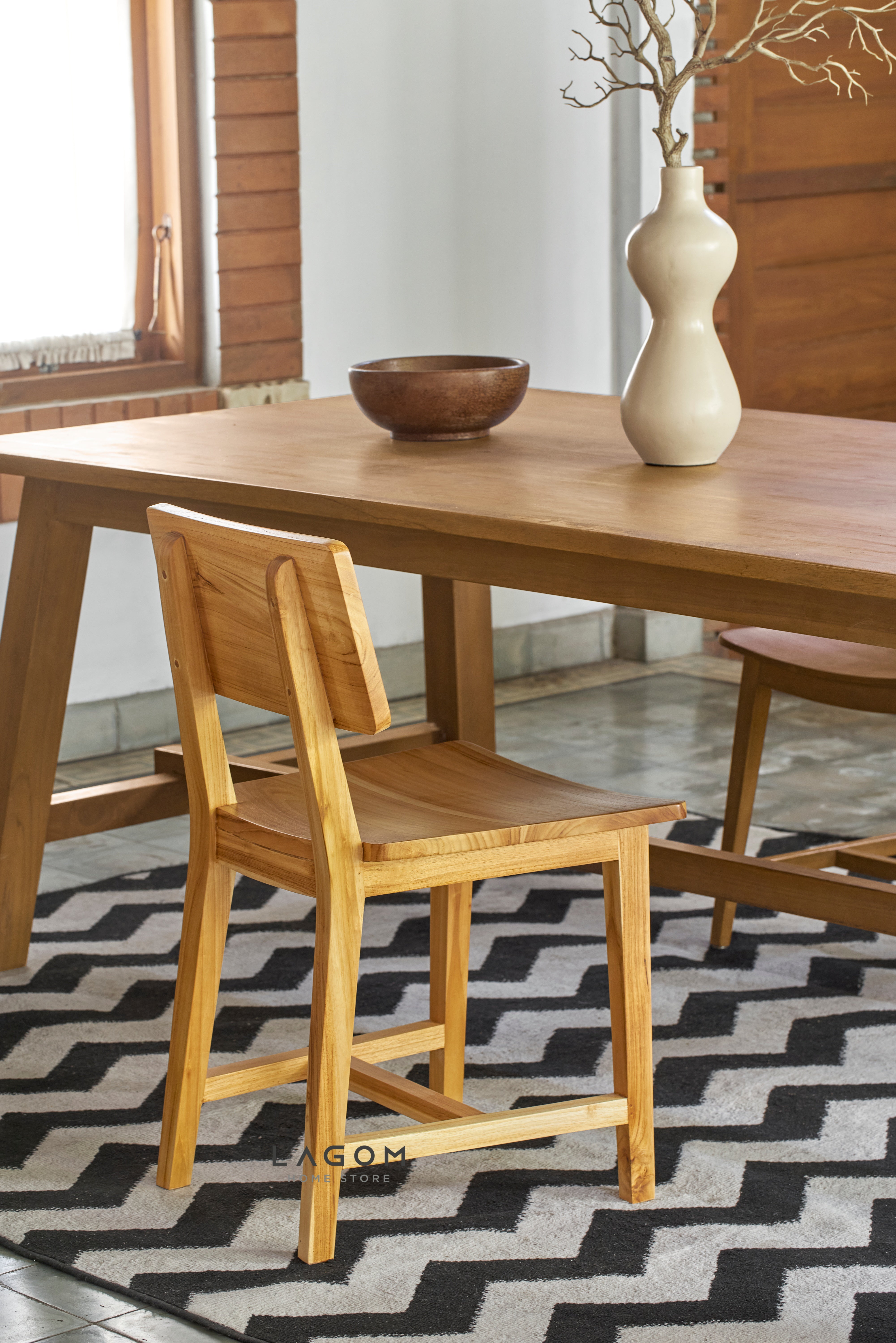 Kursi Makan Minimalis Kayu Jati Chair Lagom Home Store Jati Furnitur Teak Furniture Jakarta