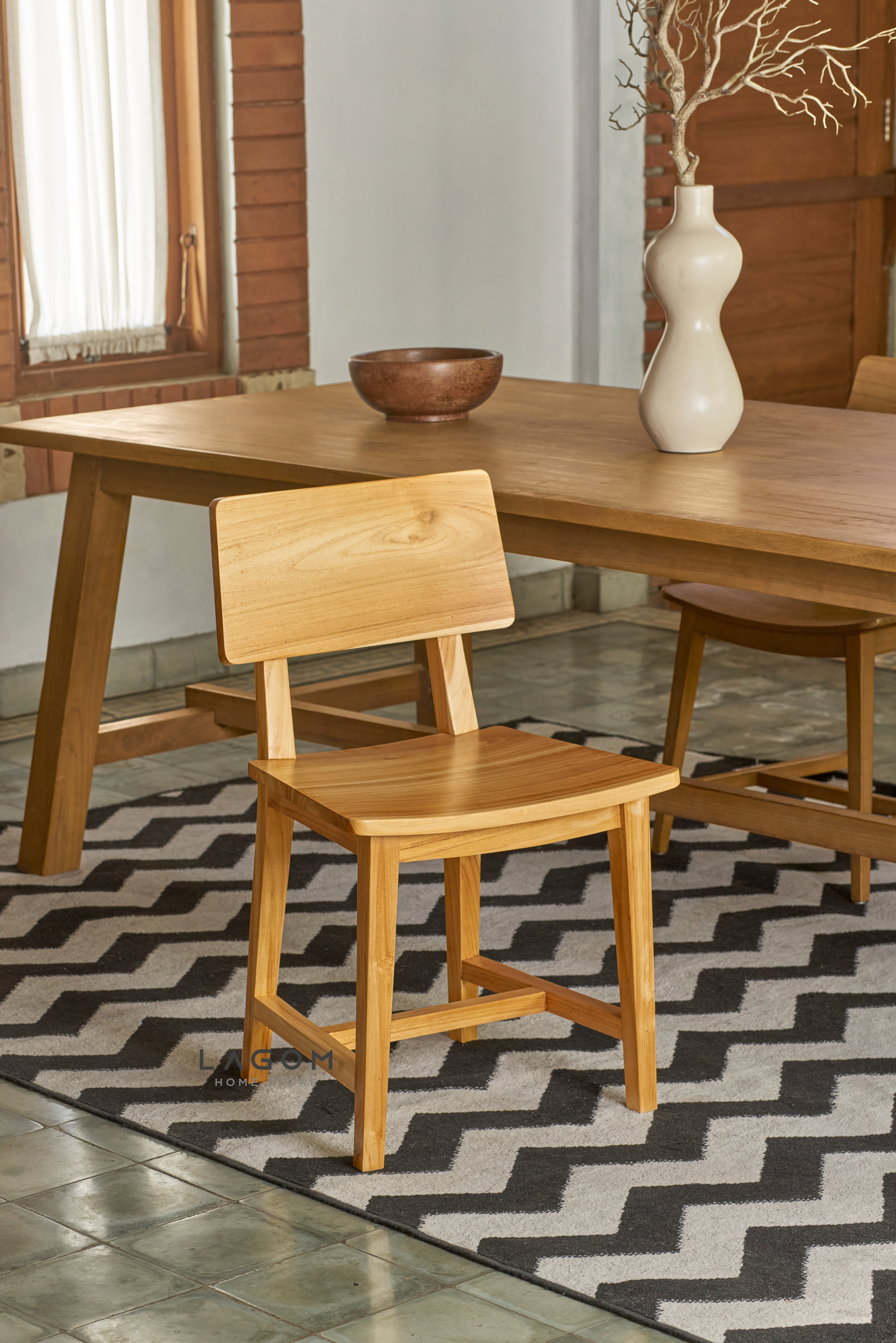 Kursi Makan Minimalis Kayu Jati Chair Lagom Home Store Jati Furnitur Teak Furniture Jakarta