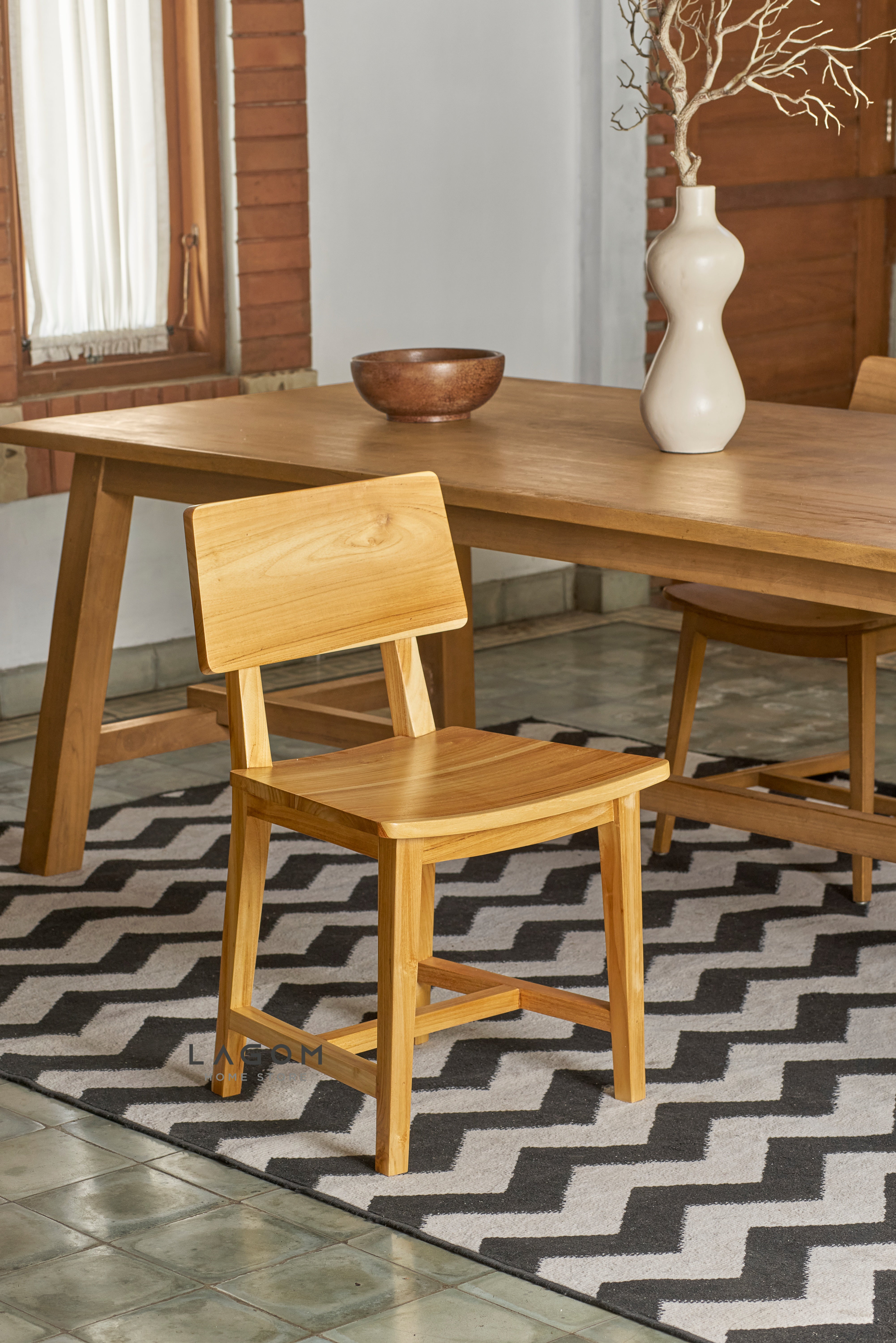 Kursi Makan Minimalis Kayu Jati Chair Lagom Home Store Jati Furnitur Teak Furniture Jakarta
