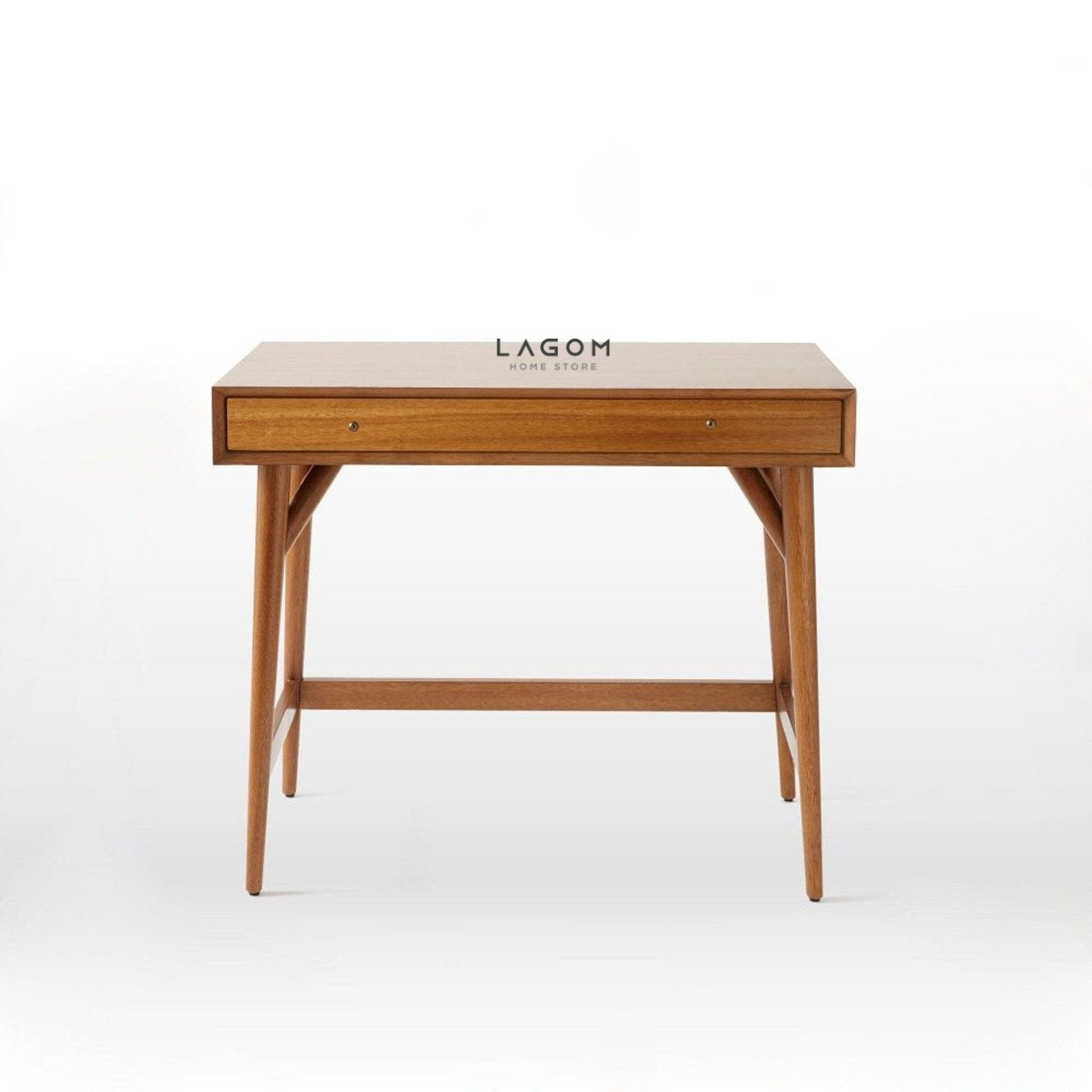 Meja Kerja dan Konsol Kayu Jati dengan Laci Desk Lagom Home Store Jati Furnitur Teak Furniture Jakarta