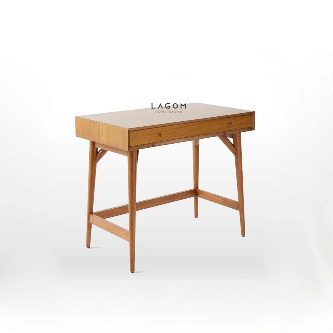 Meja Kerja dan Konsol Kayu Jati dengan Laci Desk Lagom Home Store Jati Furnitur Teak Furniture Jakarta