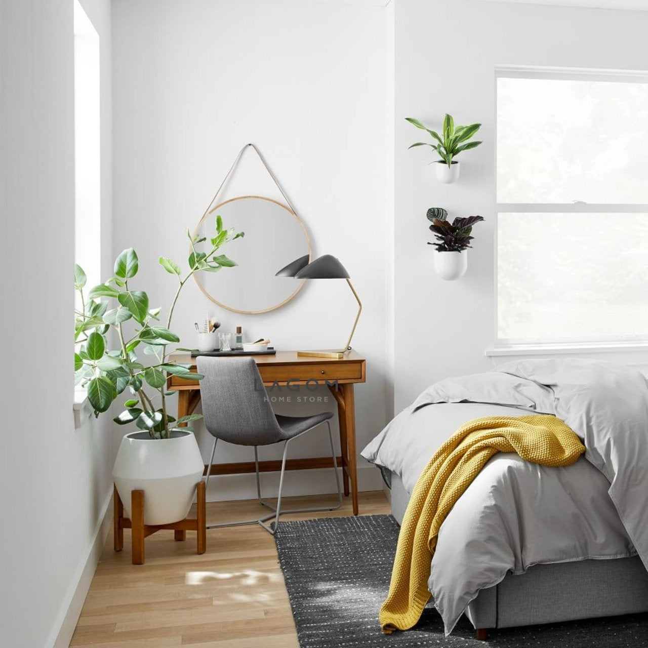 Meja Kerja dan Konsol Kayu Jati dengan Laci Desk Lagom Home Store Jati Furnitur Teak Furniture Jakarta