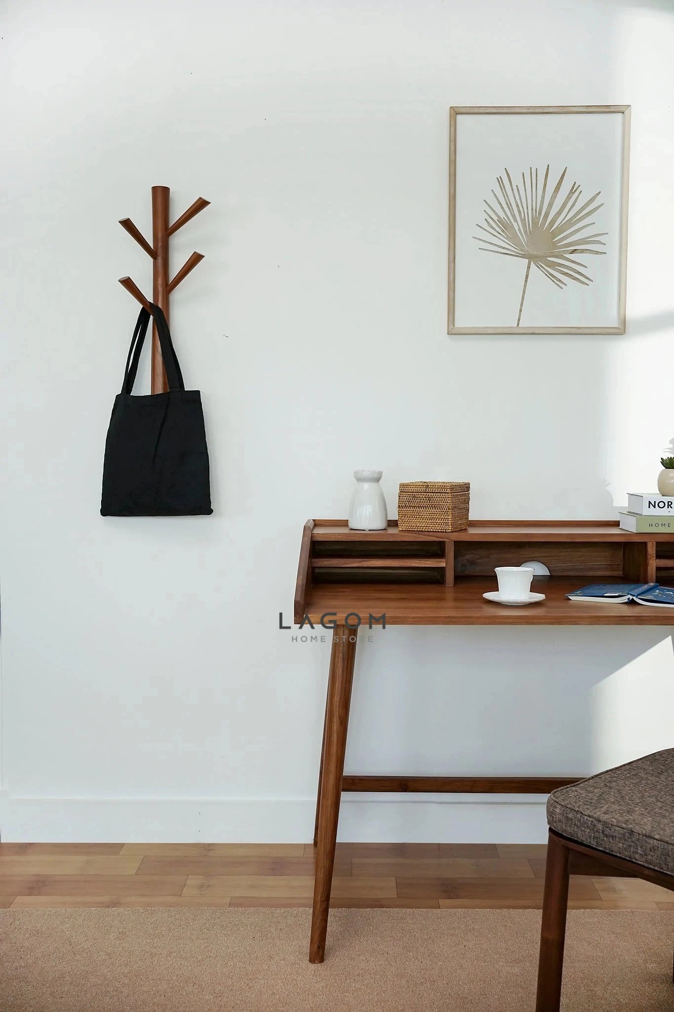 Meja Kerja Meja Belajar Unik dari Kayu Jati Solid Desk Lagom Home Store Jati Furnitur Teak Furniture Jakarta