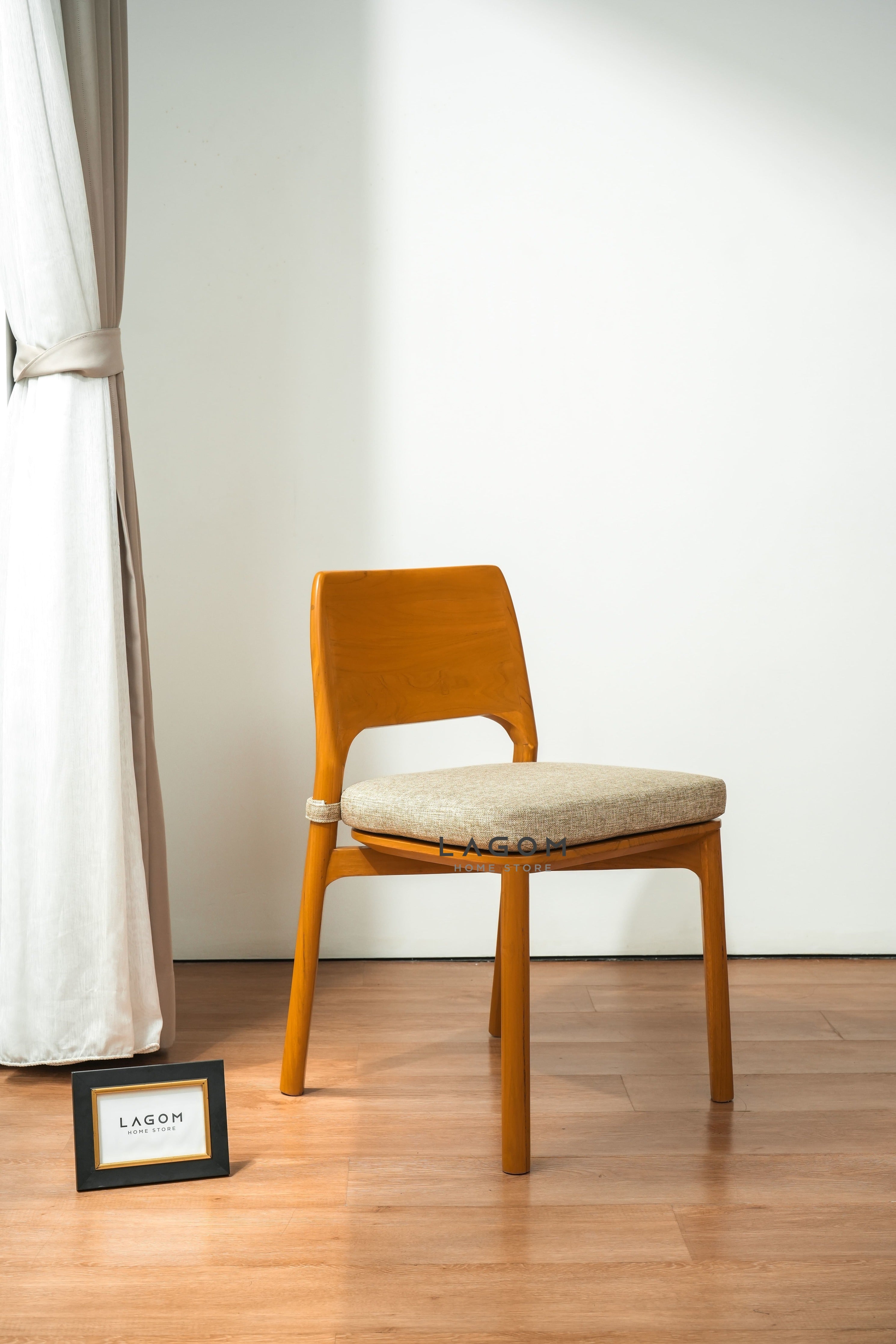 Meja Kerja Minimalis dengan 2 Laci dari Kayu Jati Solid Desk Lagom Home Store Jati Furnitur Teak Furniture Jakarta