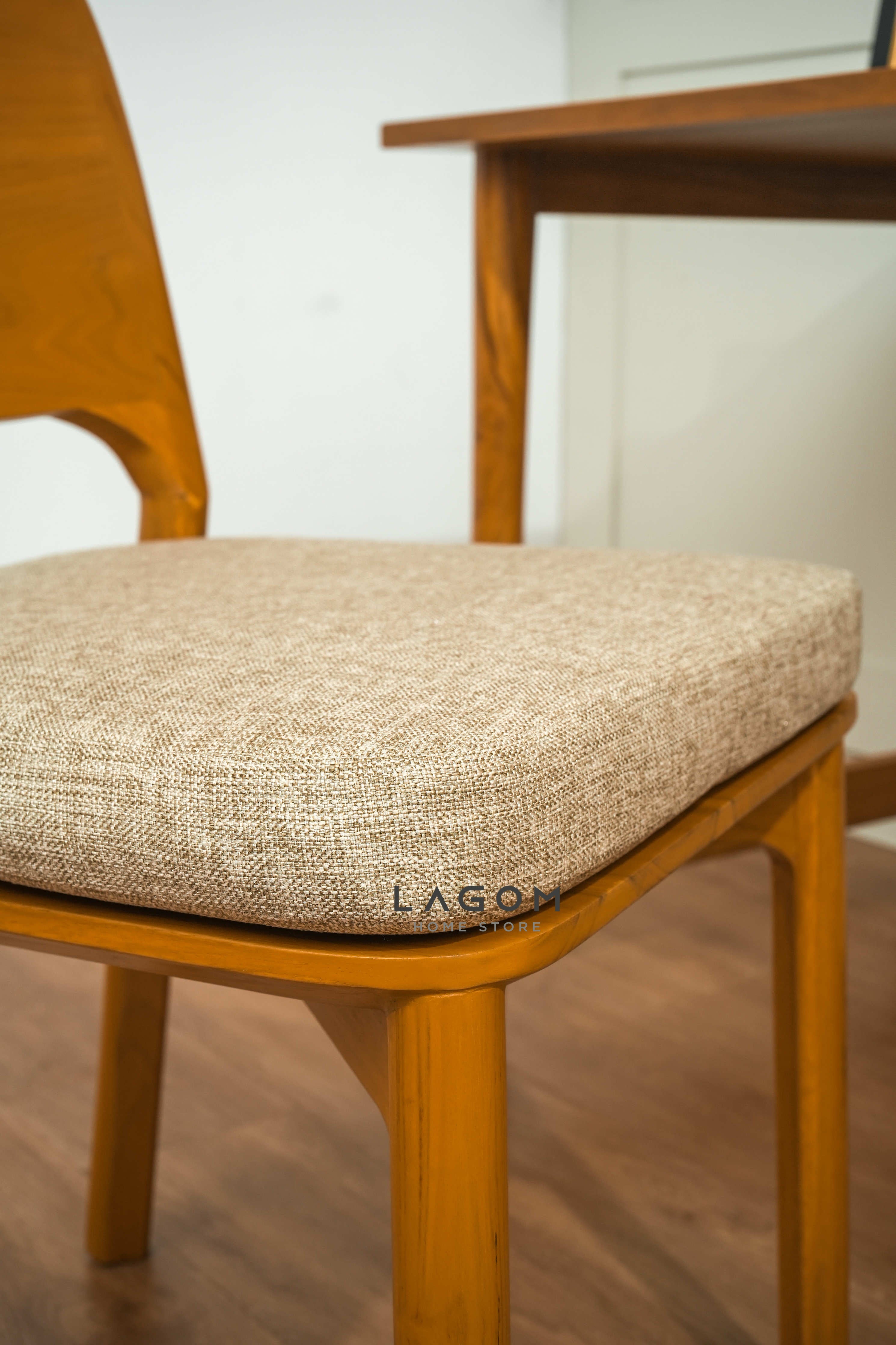 Meja Kerja Minimalis dengan 2 Laci dari Kayu Jati Solid Desk Lagom Home Store Jati Furnitur Teak Furniture Jakarta