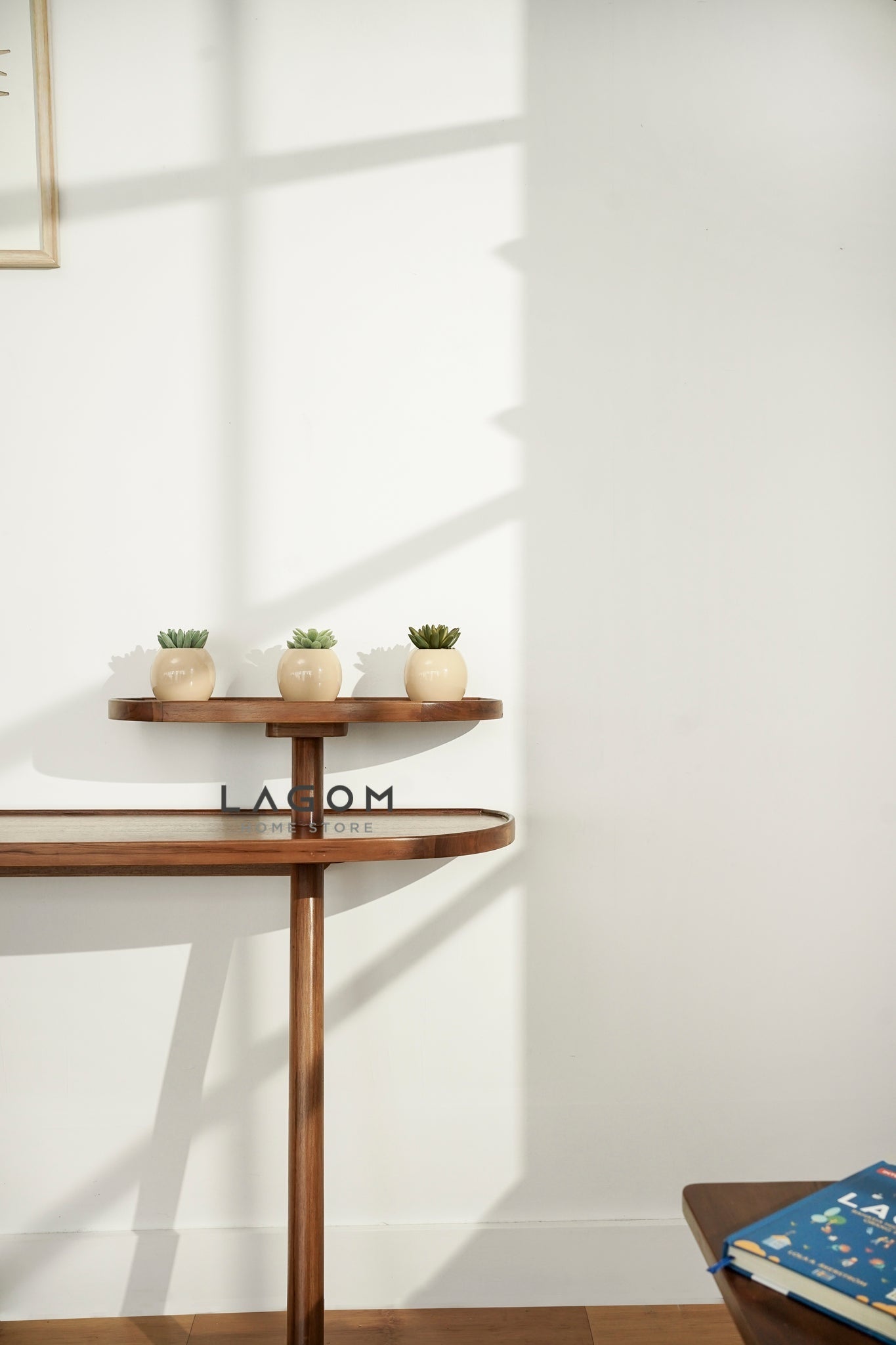 Meja Konsol Dinding Estetis dari Kayu Jati Console Table Lagom Home Store Jati Furnitur Teak Furniture Jakarta
