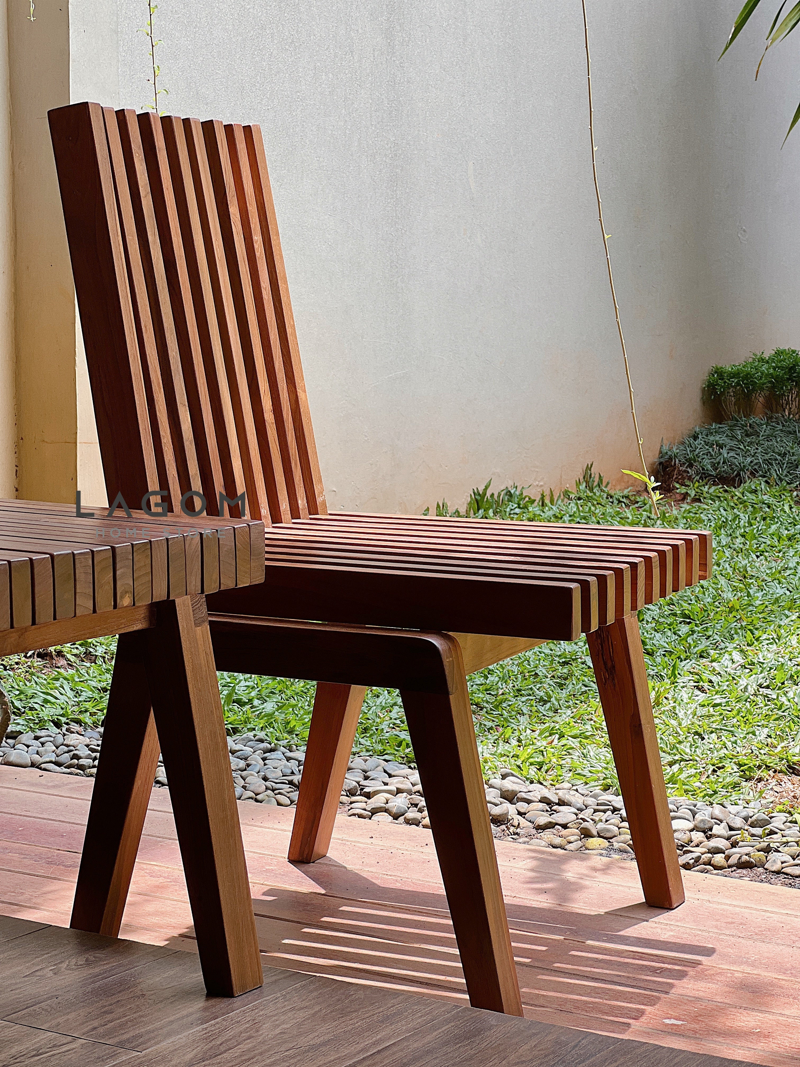 Meja Kursi Lipat Kayu Jati Reclaimed (Indoor dan Outdoor) Outdoor Table Set Lagom Home Store Jati Furnitur Teak Furniture Jakarta