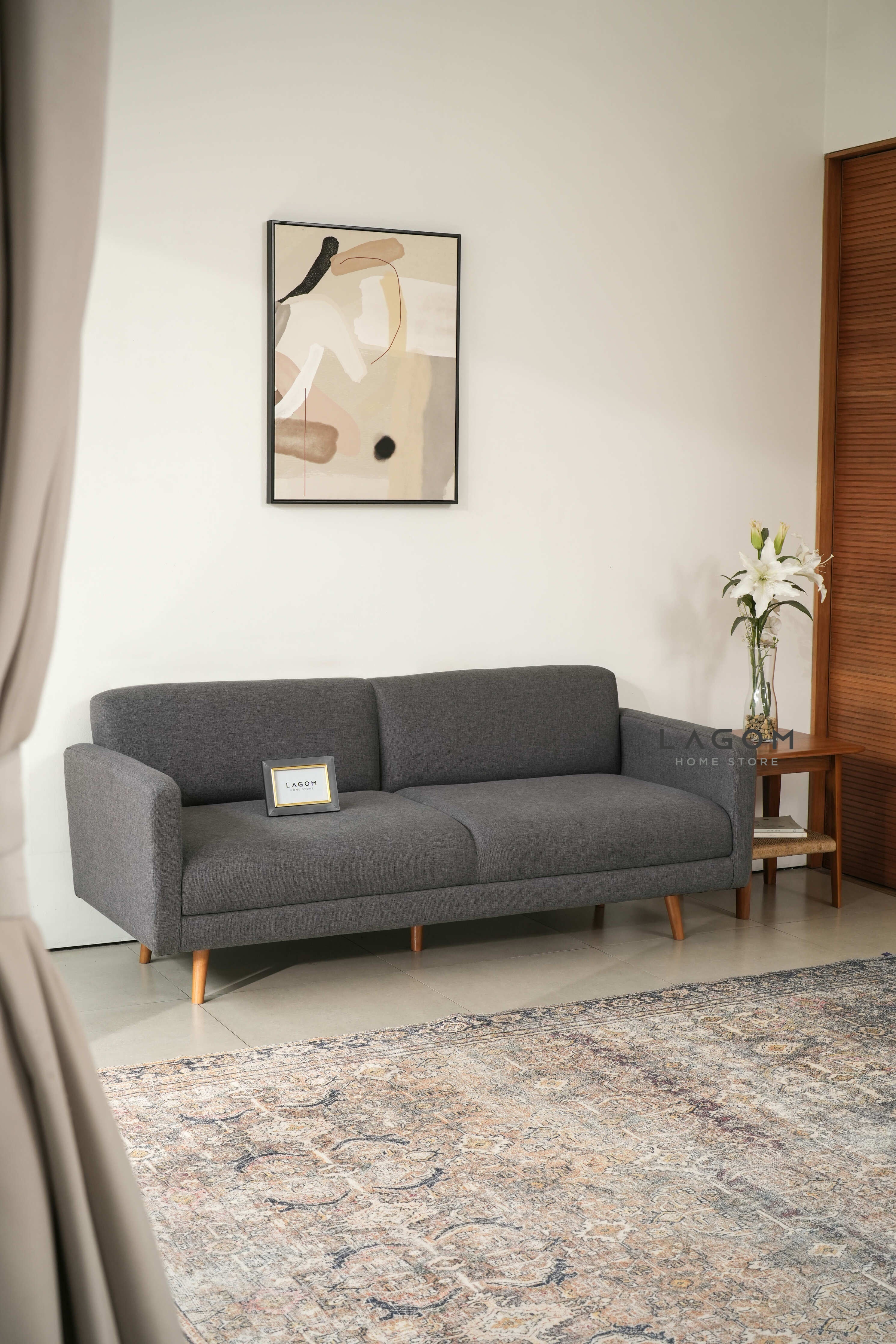 Meja Samping Kombinasi Kayu Jati Solid dengan Handmade Loom Side Table Lagom Home Store Jati Furnitur Teak Furniture Jakarta