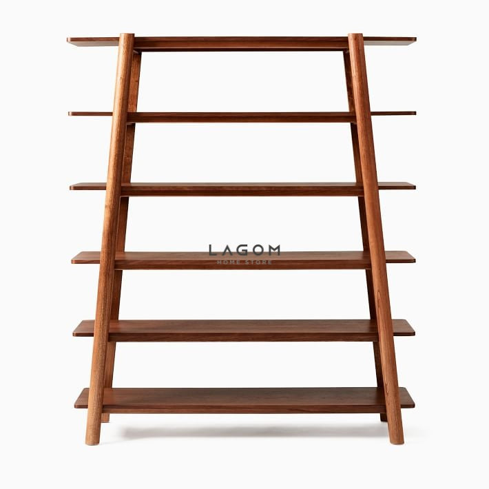 Rak Buku Kayu Jati 6 Tingkat untuk Ruang yang Lebih Indah Bookshelves Lagom Home Store Jati Furnitur Teak Furniture Jakarta
