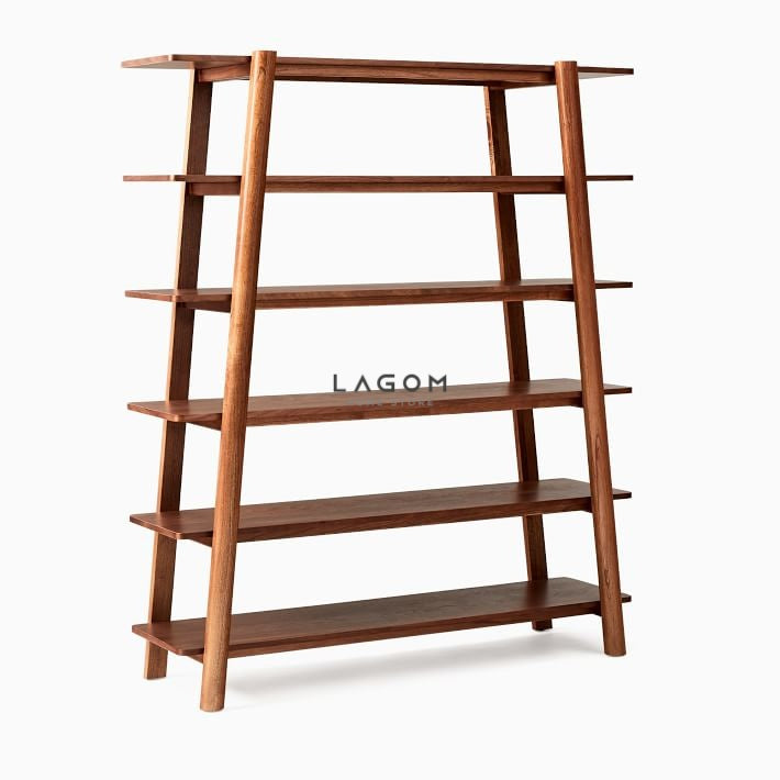 Rak Buku Kayu Jati 6 Tingkat untuk Ruang yang Lebih Indah Bookshelves Lagom Home Store Jati Furnitur Teak Furniture Jakarta